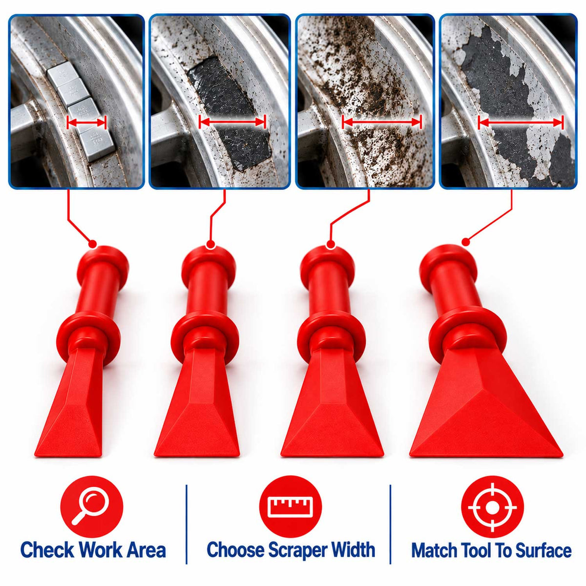 Set scule indepartat contra greutate 4 piese GEBO TOOLS