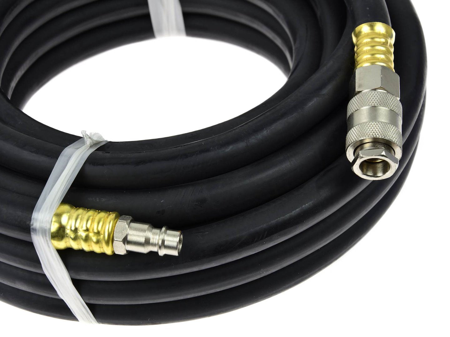 FURTUN PNEUMATIC PROFESIONAL DIN CAUCIUC 10M, 10 X 17 MM, CU CUPLE RAPIDE 1/4" - GEKO