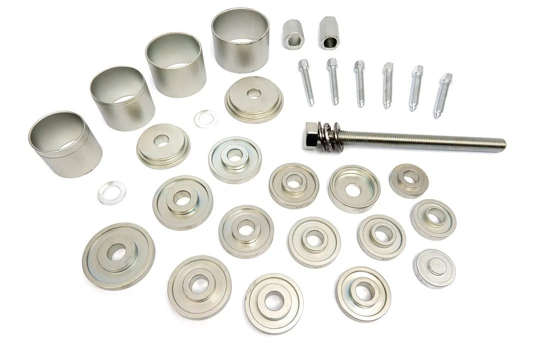 EXTRACTOR PRESA PENTRU BUCSE RULMENTI DE BUTUCI DE ROTI FUZETA, ADAPTOARE 31 PIESE HBM