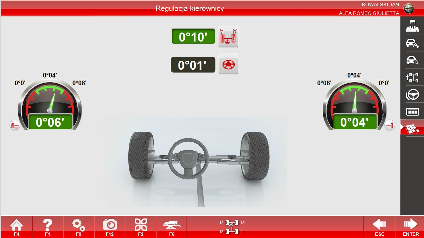 APARAT GEOMETRIE ROTI AUTO 3D
