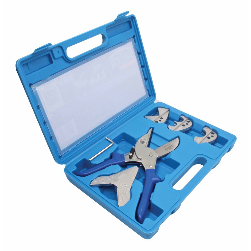 SET FOARFECA MULTIFUNCTIONALA PENTRU TAIERE IN UNGHI GARNITURI, CAUCIUC, TEVI PVC 6 PIESE