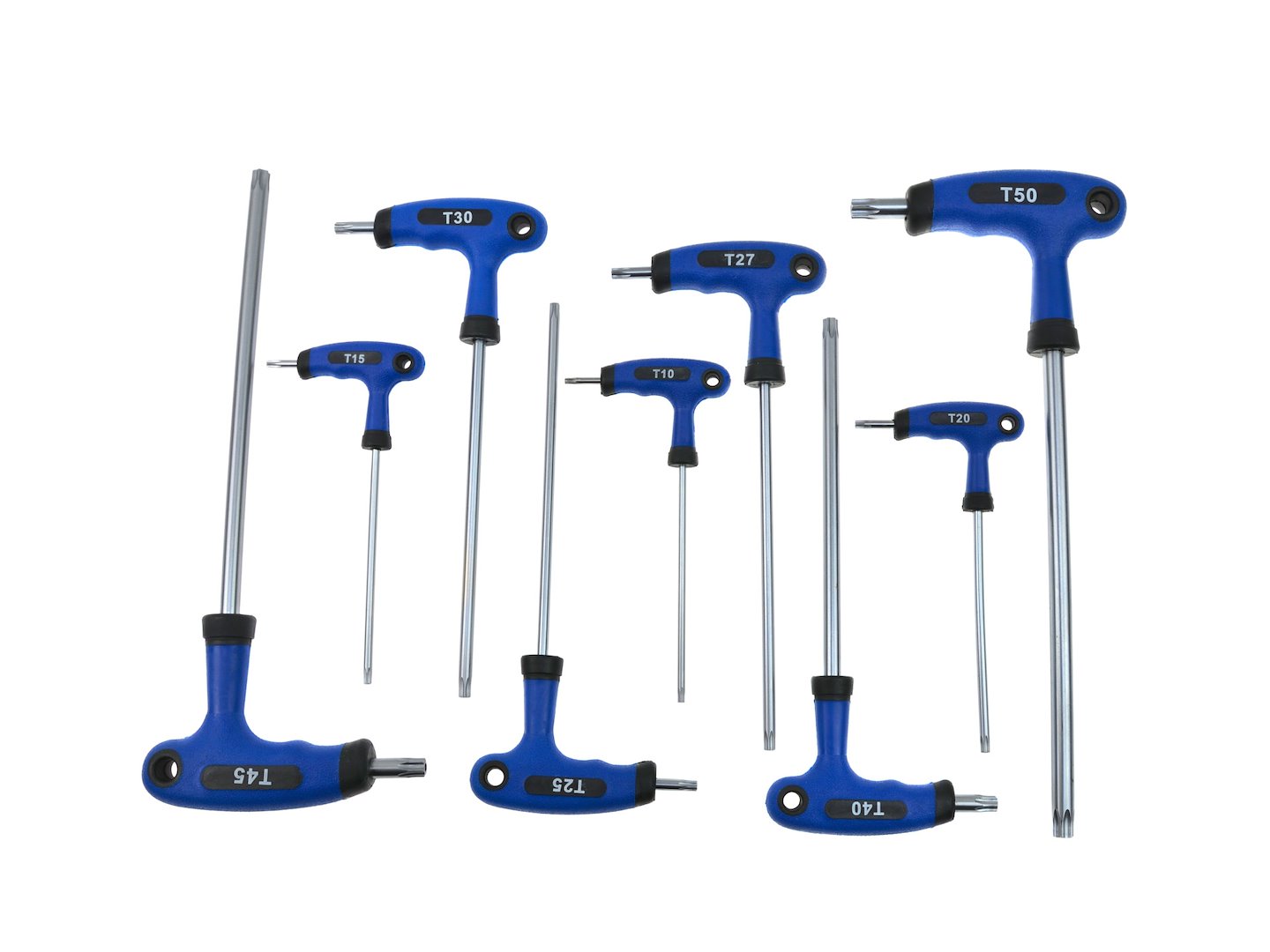 SET CHEI TORX CU MANER IN FORMA DE L T10-T50 9 PIESE