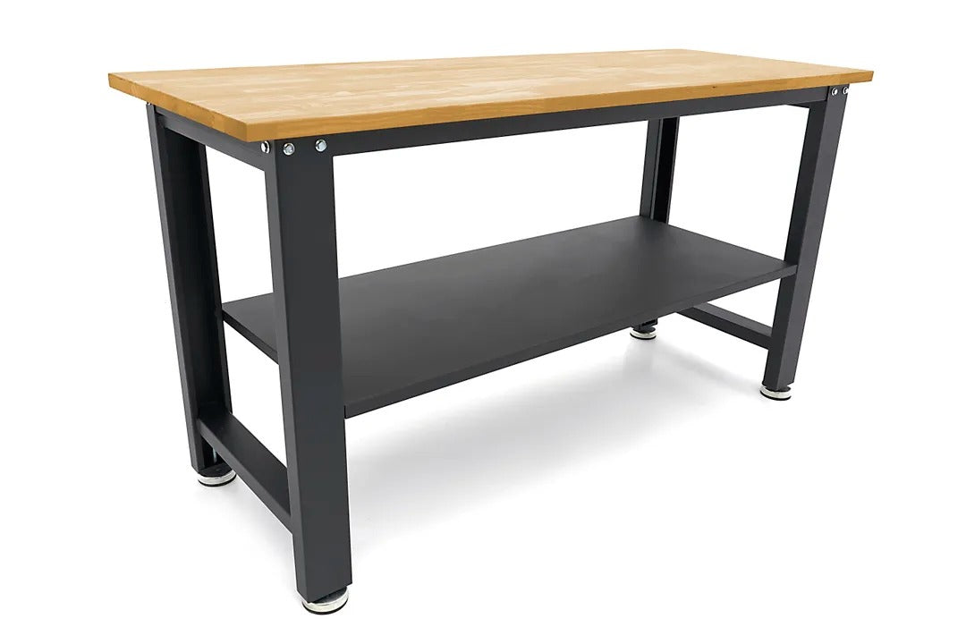 BANC DE LUCRU REGLABIL PE INALTIME CU BLAT DIN LEMN MASIV 160 CM HBM