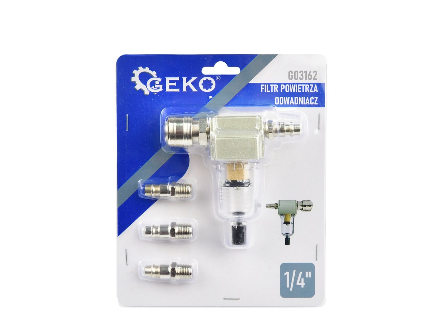 FILTRU DE AER CU SEPARATOR DE APA SI CONDENS 1/4" - GEKO
