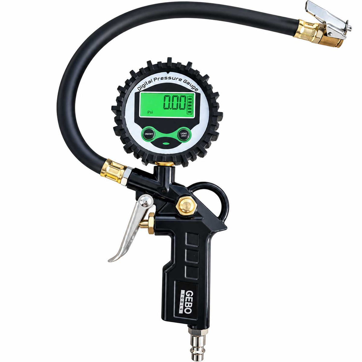 Pistol de umflat roti anvelope cu manometru digital Gebo Tools