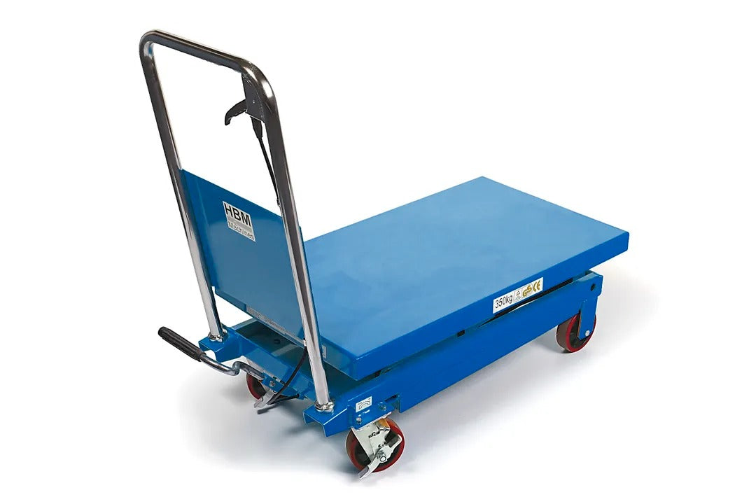 MASA DE LUCRU HIDRAULICA HBM OLANDA, MOBILA, 350 KG, CU PEDALA DE RIDICARE, INALTIME REGLABILA PANA LA 130 CM