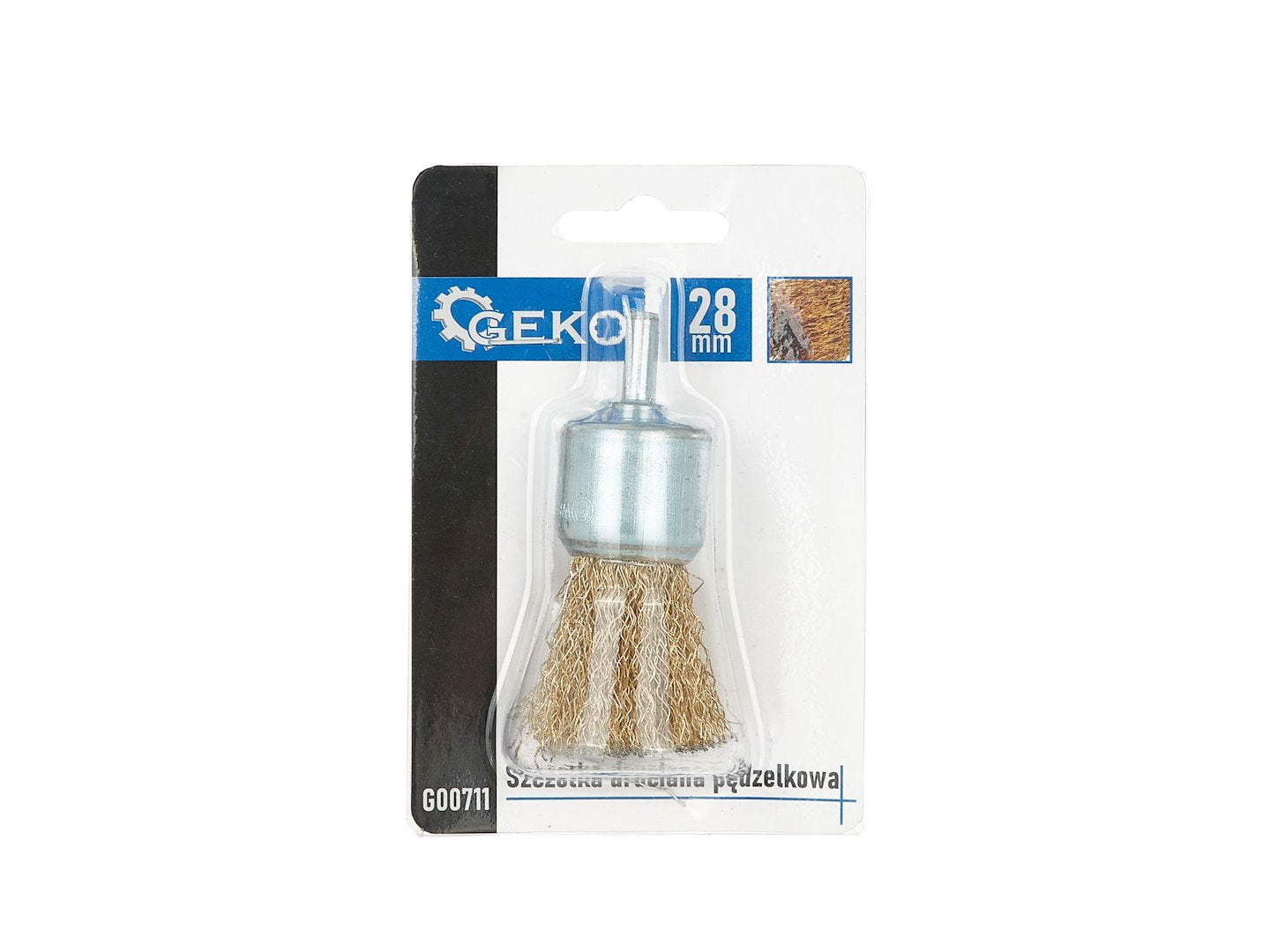 PERIE DIN SARMA DE ALAMA TIP PENSULA 28MM - PENTRU CURATARE SI POLIZARE METAL - GEKO