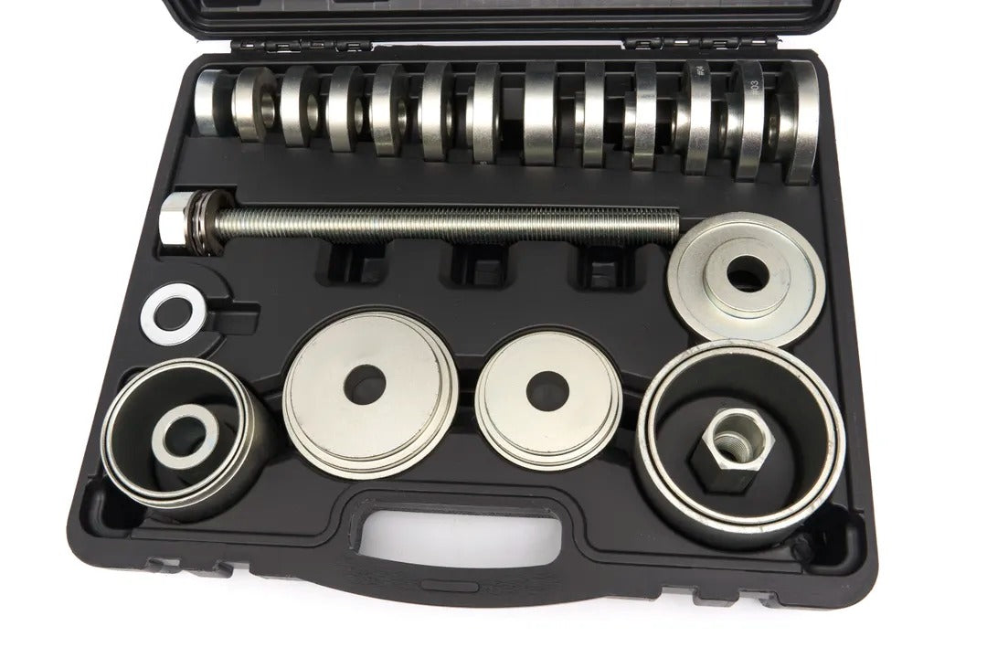 EXTRACTOR PRESA PENTRU BUCSE RULMENTI DE BUTUCI DE ROTI FUZETA, ADAPTOARE 31 PIESE HBM