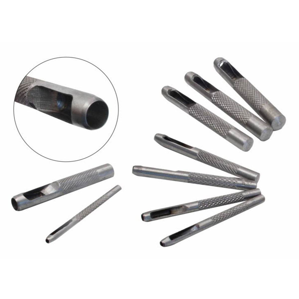 Set preducele perforatoare piele 9 piese Satra