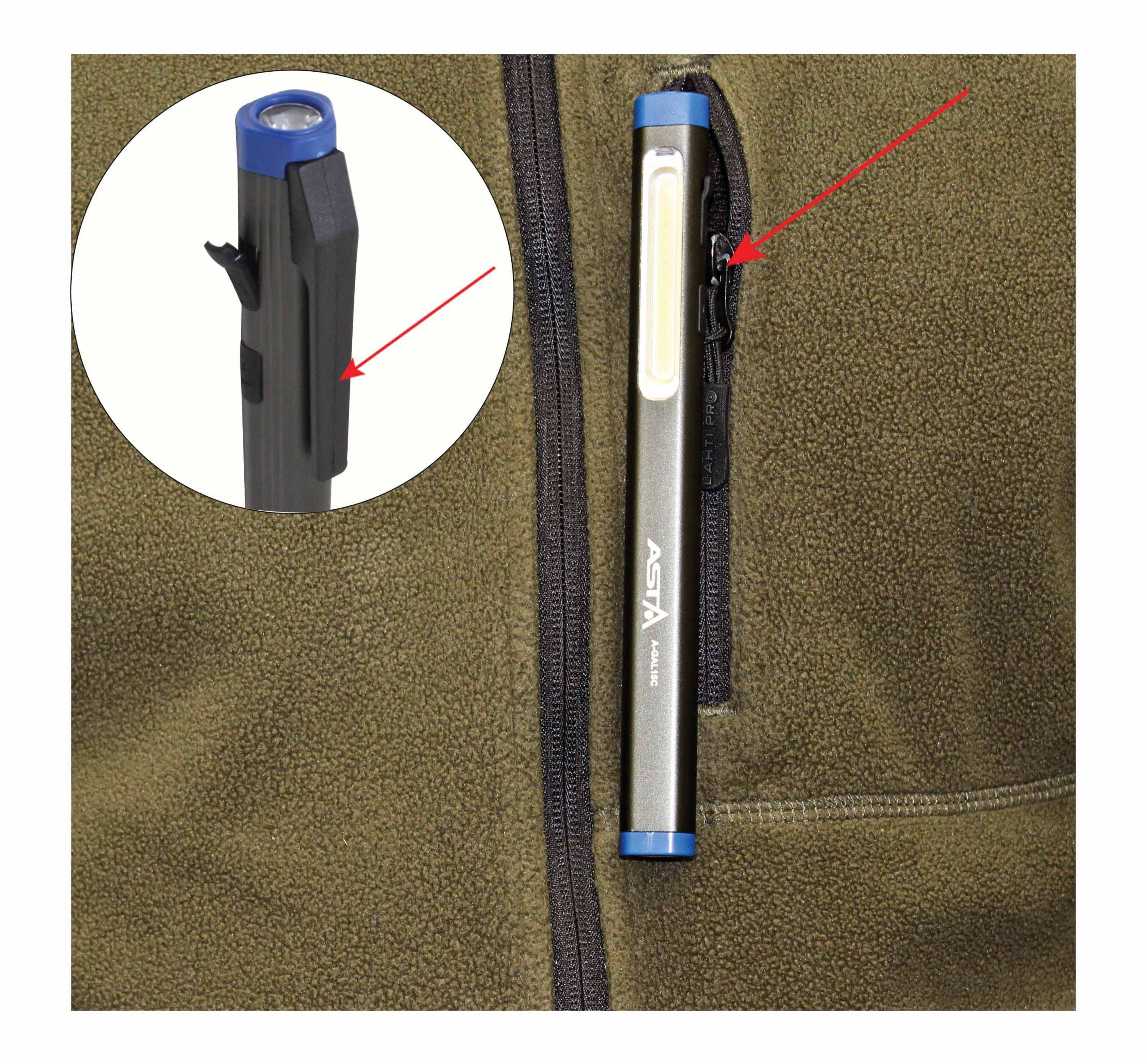 LAMPA LED COB CU ACUMULATOR TIP STILOU 300 LUMENI ASTA