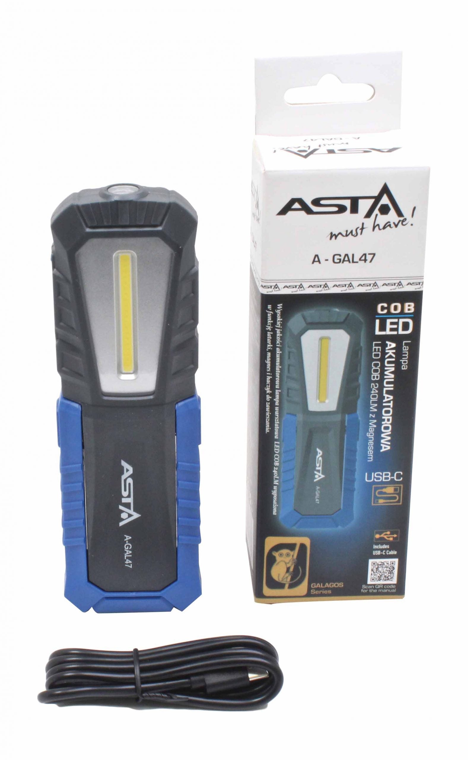 LAMPA LED COB CU ACUMULATOR 240 LUMENI ASTA