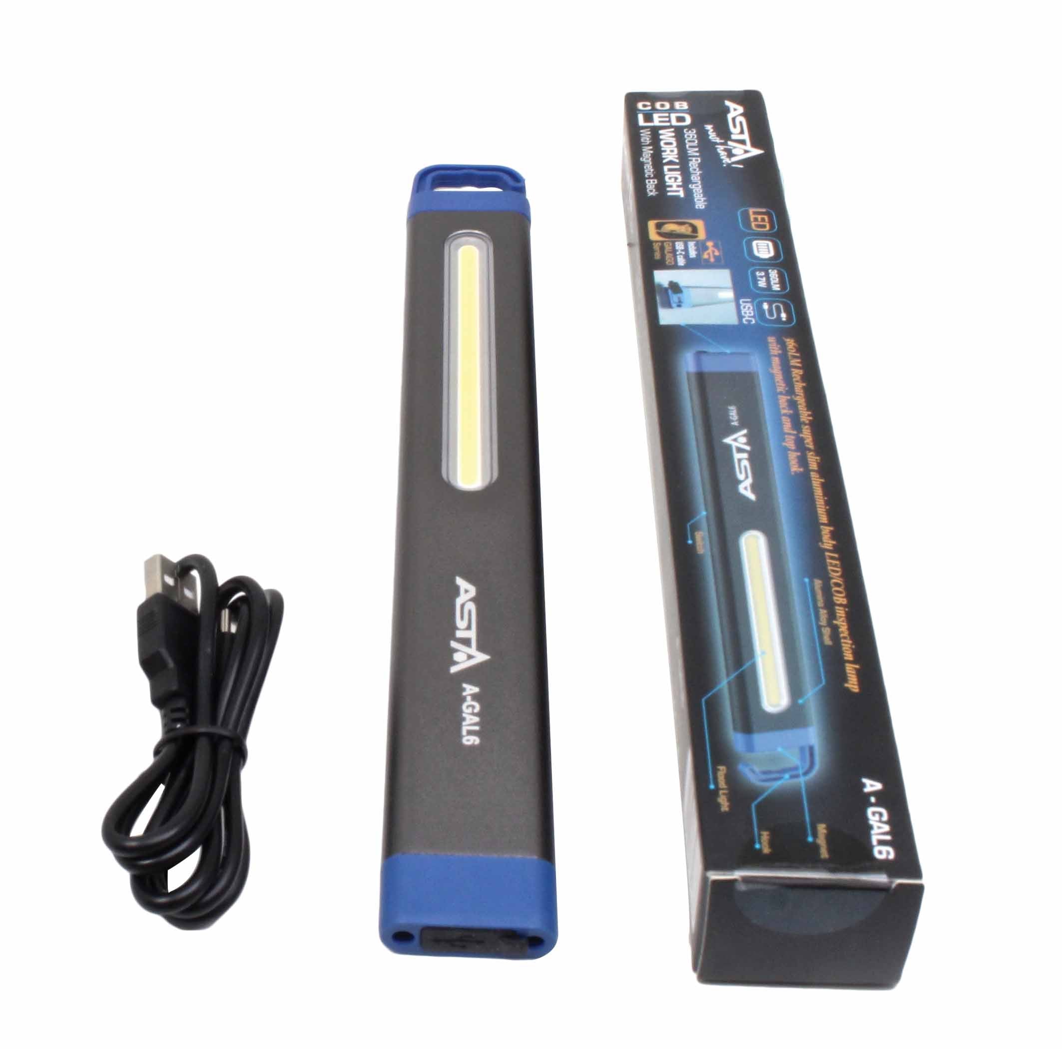 LAMPA LED COB SLIM CU ACUMULATOR 360 LUMENI ASTA