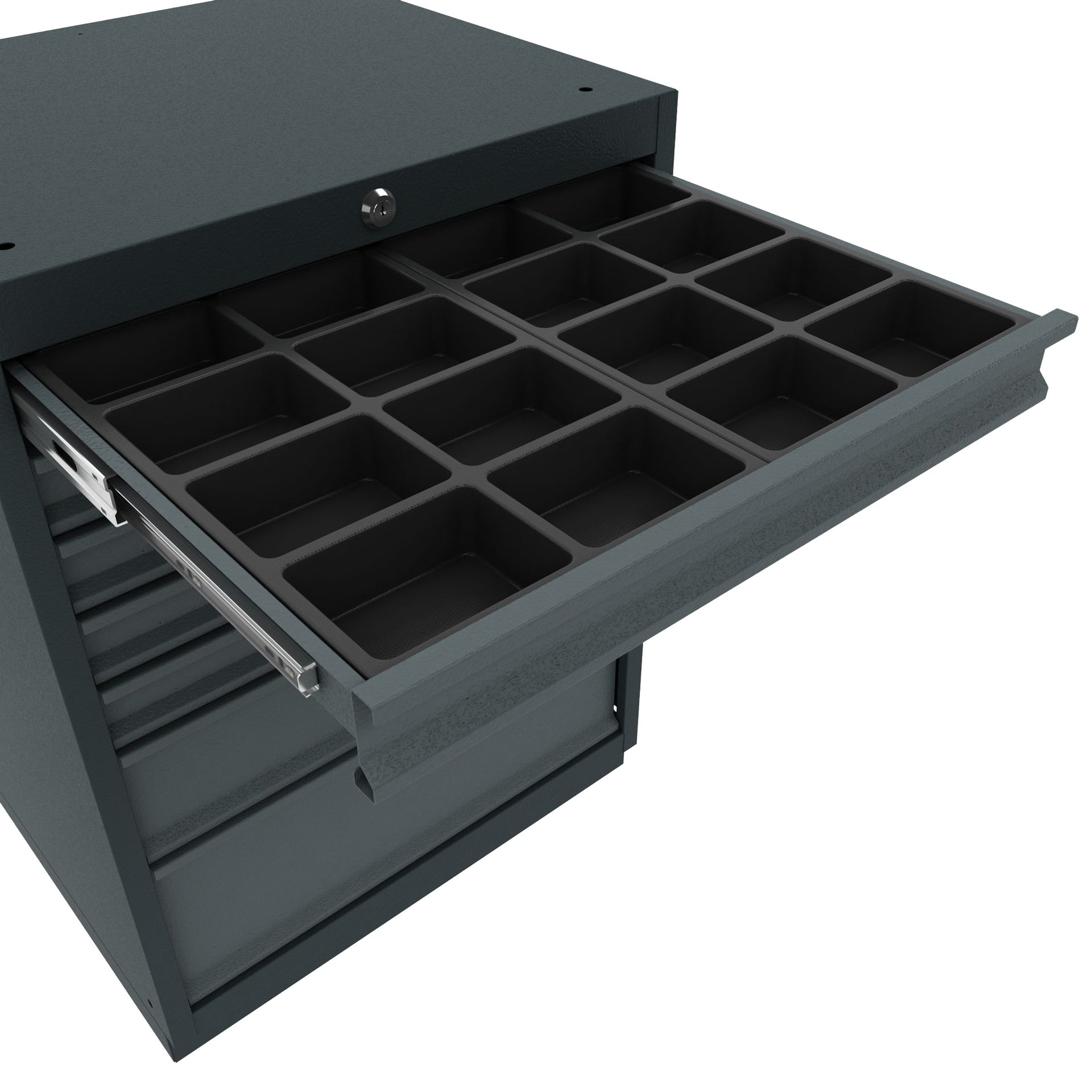 MODUL TAVA COMPARTIMENTATA BULLRAM EXPERT, 8 COMPARTIMENTE DIN PLASTIC REZISTENT PENTRU DULAP SCULE