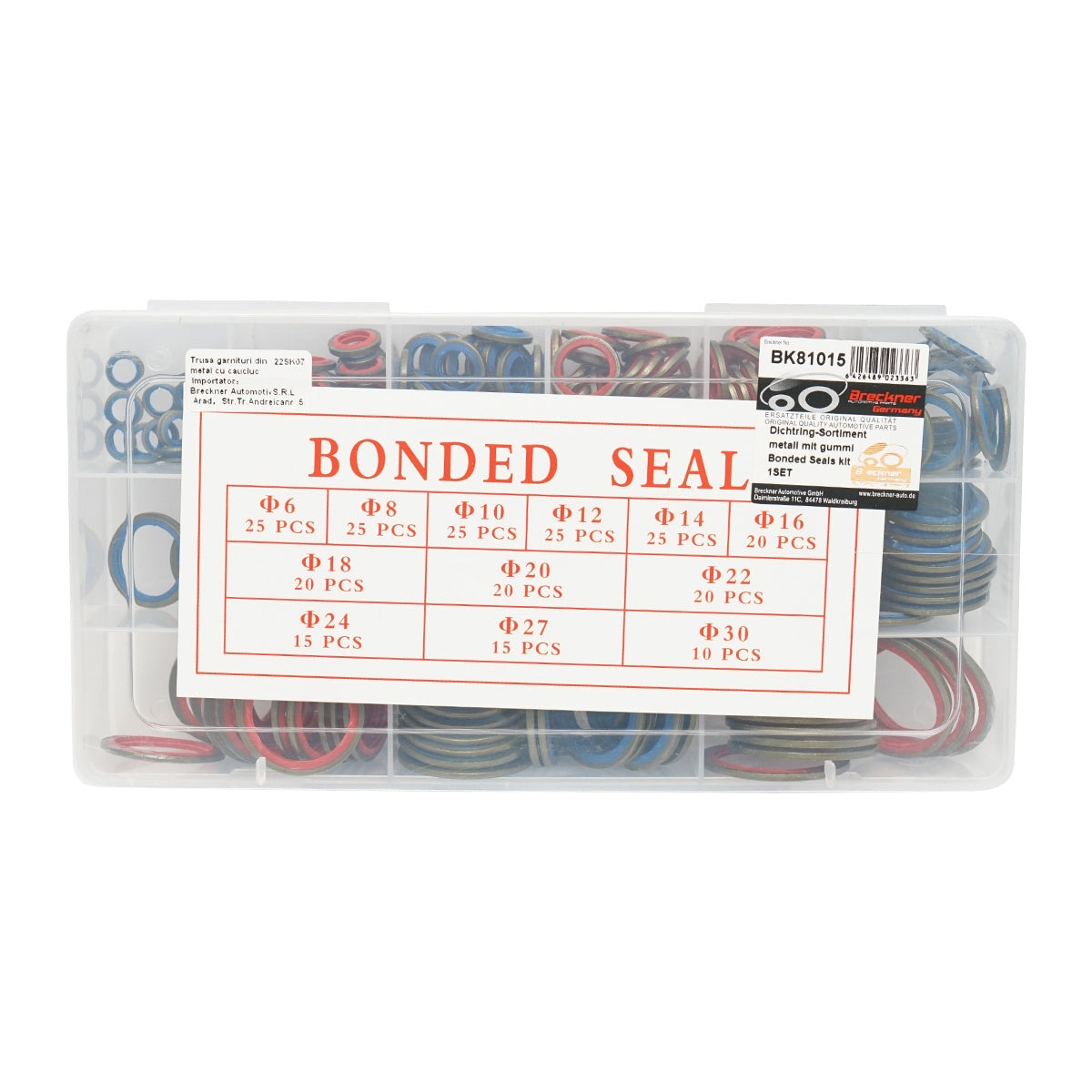 SET GARNITURI DIN METAL CU CAUCIUC 245 BUC