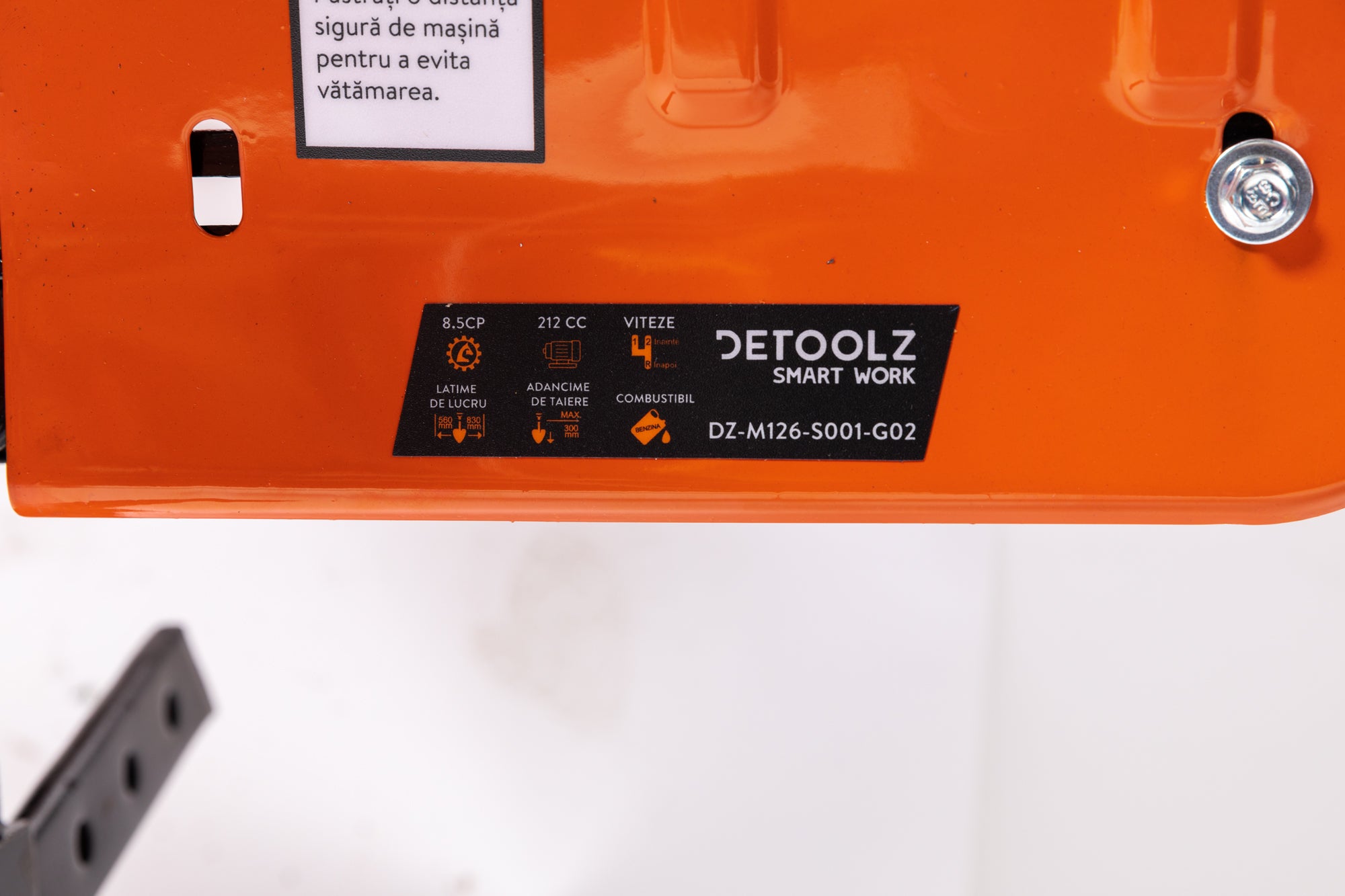 MOTOCULTOR 8.5CP CU MOTOR PE BENZINA 212CC 4T 2+1 VITEZE DETOOLZ