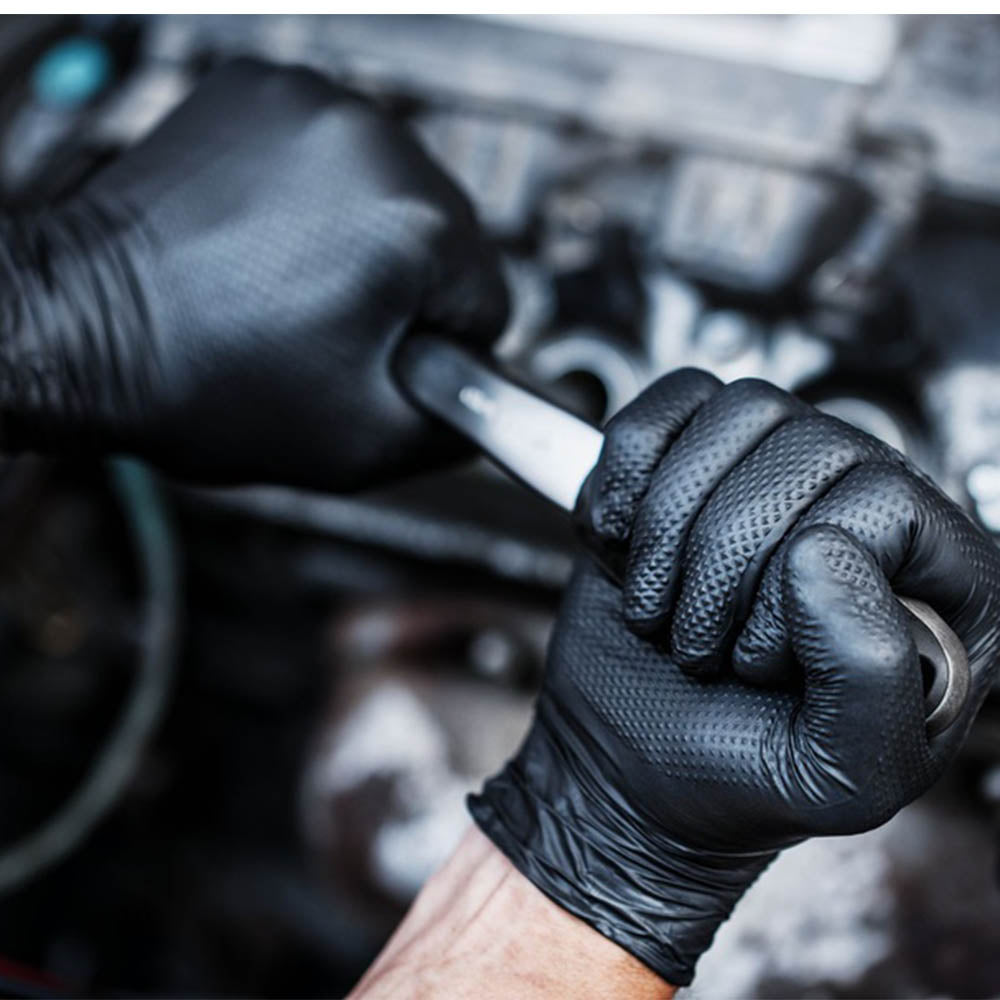 MANUSI NITRIL PREMIUM MERCATOR GOGRIP NEGRU PENTRU MECANICI, MARIMEA XL 50BUC