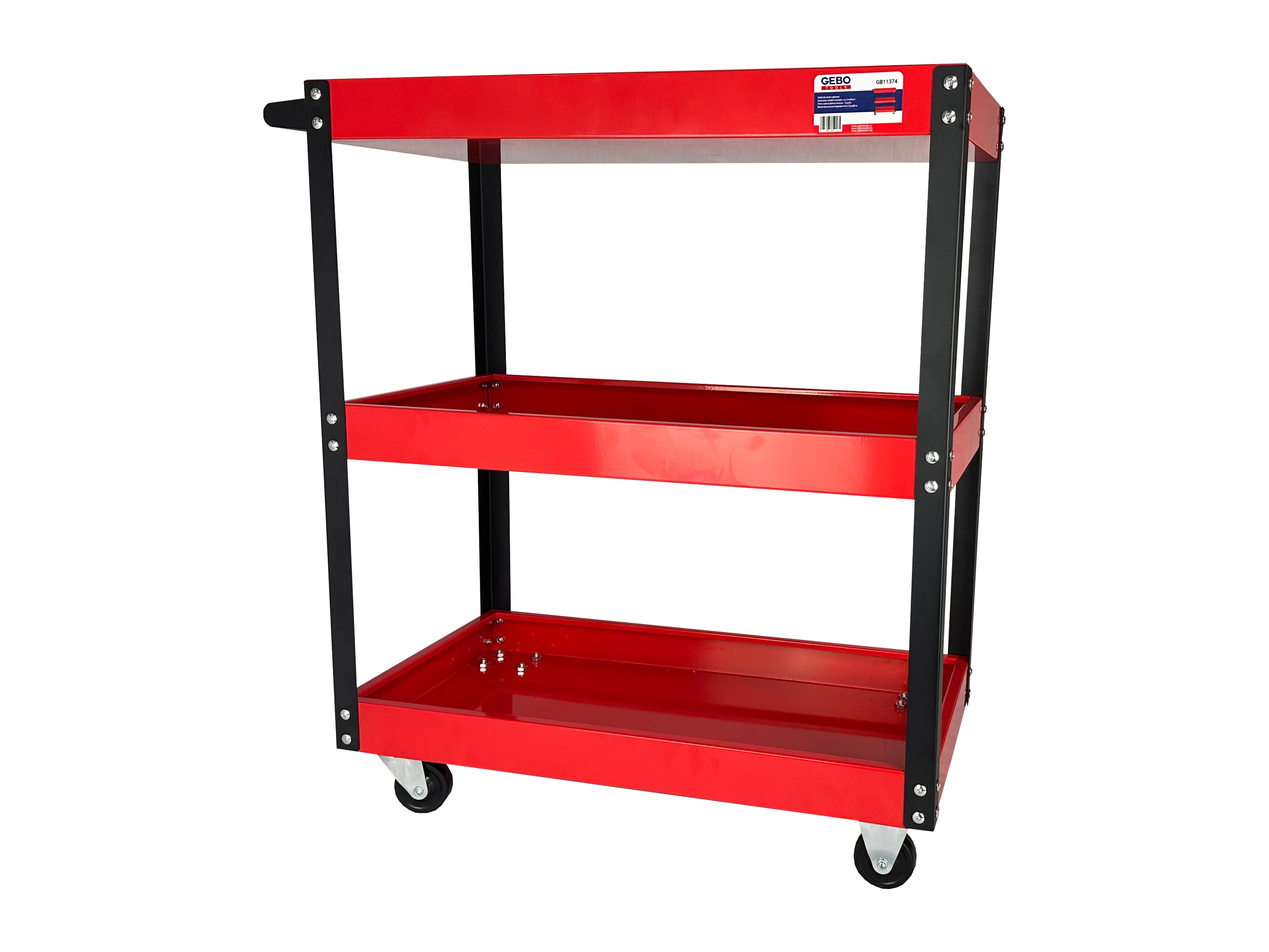 CARUCIOR MOBIL METALIC CU 3 RAFTURI GEBO TOOLS