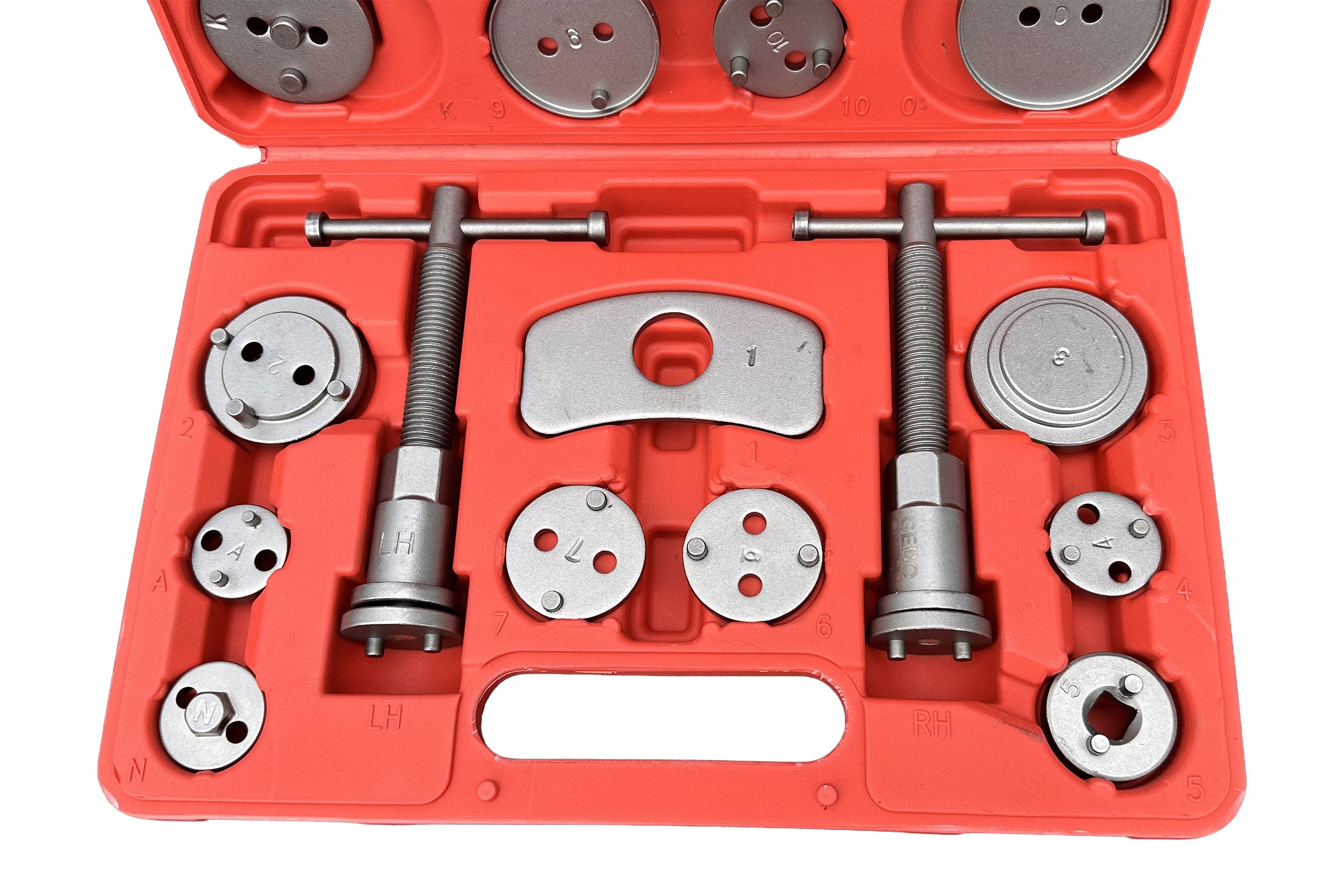 TRUSA PENTRU ETRIERE PISTOANE FRANA AUTO UNIVERSALA 22 PIESE GEBO TOOLS