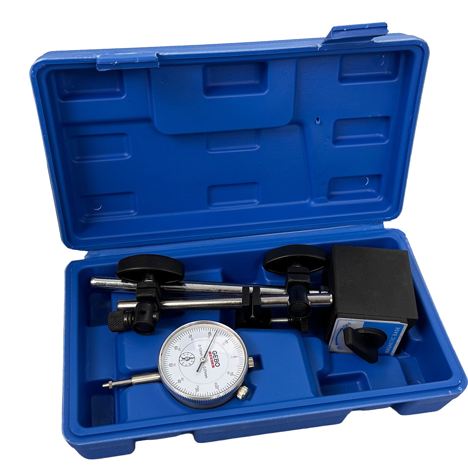 CEAS COMPARATOR 0-10MM CU BAZA SUPORT MAGNETIC GEBO TOOLS