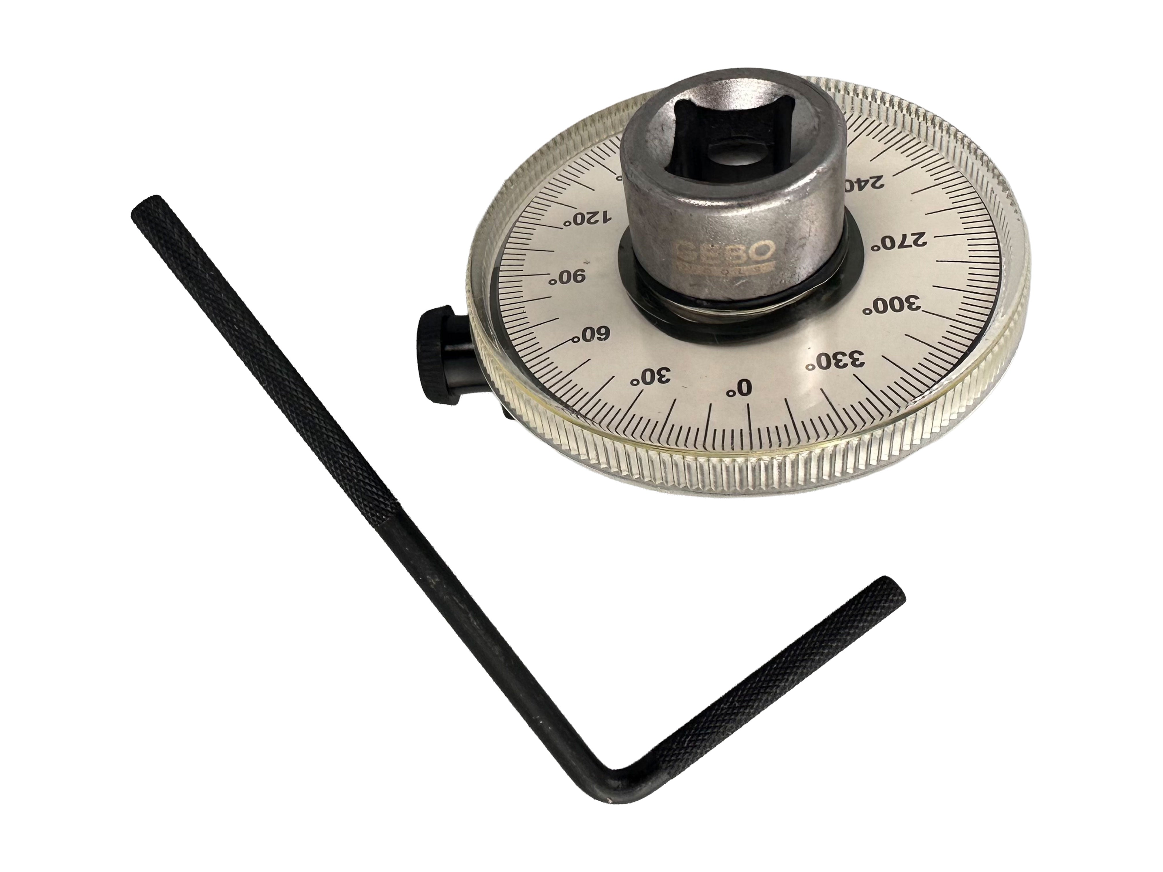 RAPORTOR, GONIOMETRU SI CHEIE DINAMOMETRICA CU SCALA GRADATA 1/2 GEBO TOOLS