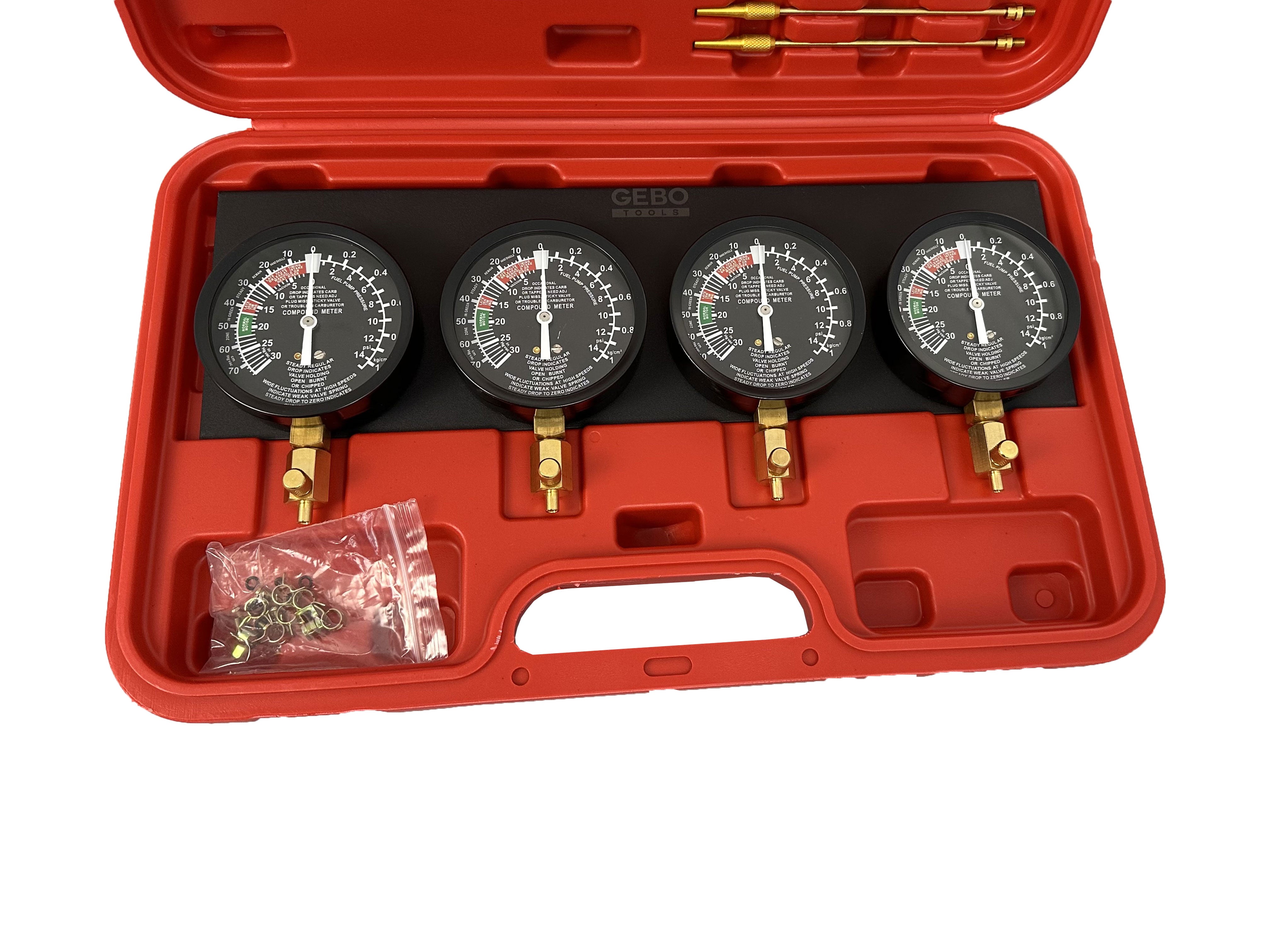 SINCRONIZATOR CARBURATOARE TESTER VID PRESIUNE GEBO TOOLS