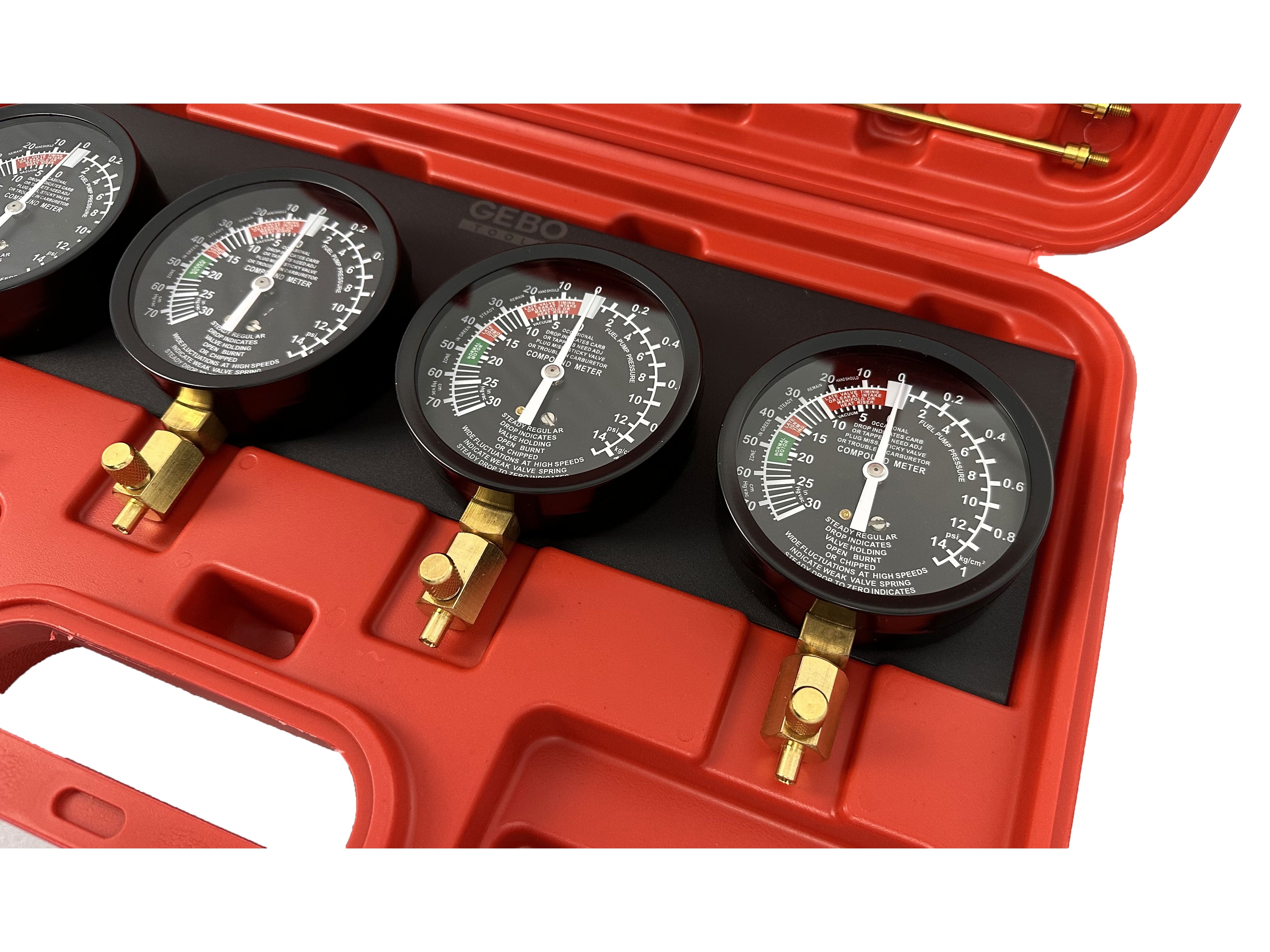 SINCRONIZATOR CARBURATOARE TESTER VID PRESIUNE GEBO TOOLS