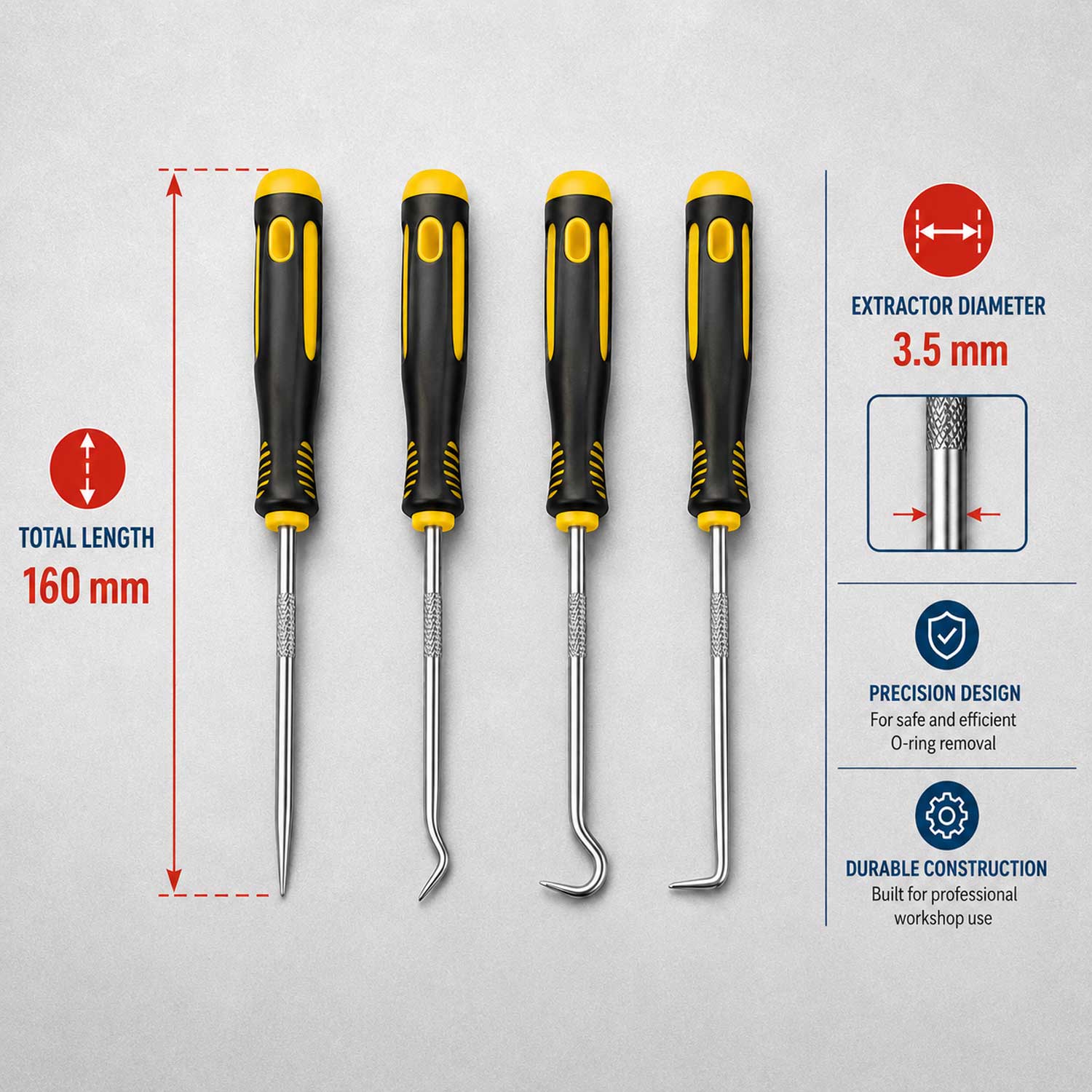SET CARLIGE EXTRACTOARE GARNITURI 4 PIESE GEBO TOOLS