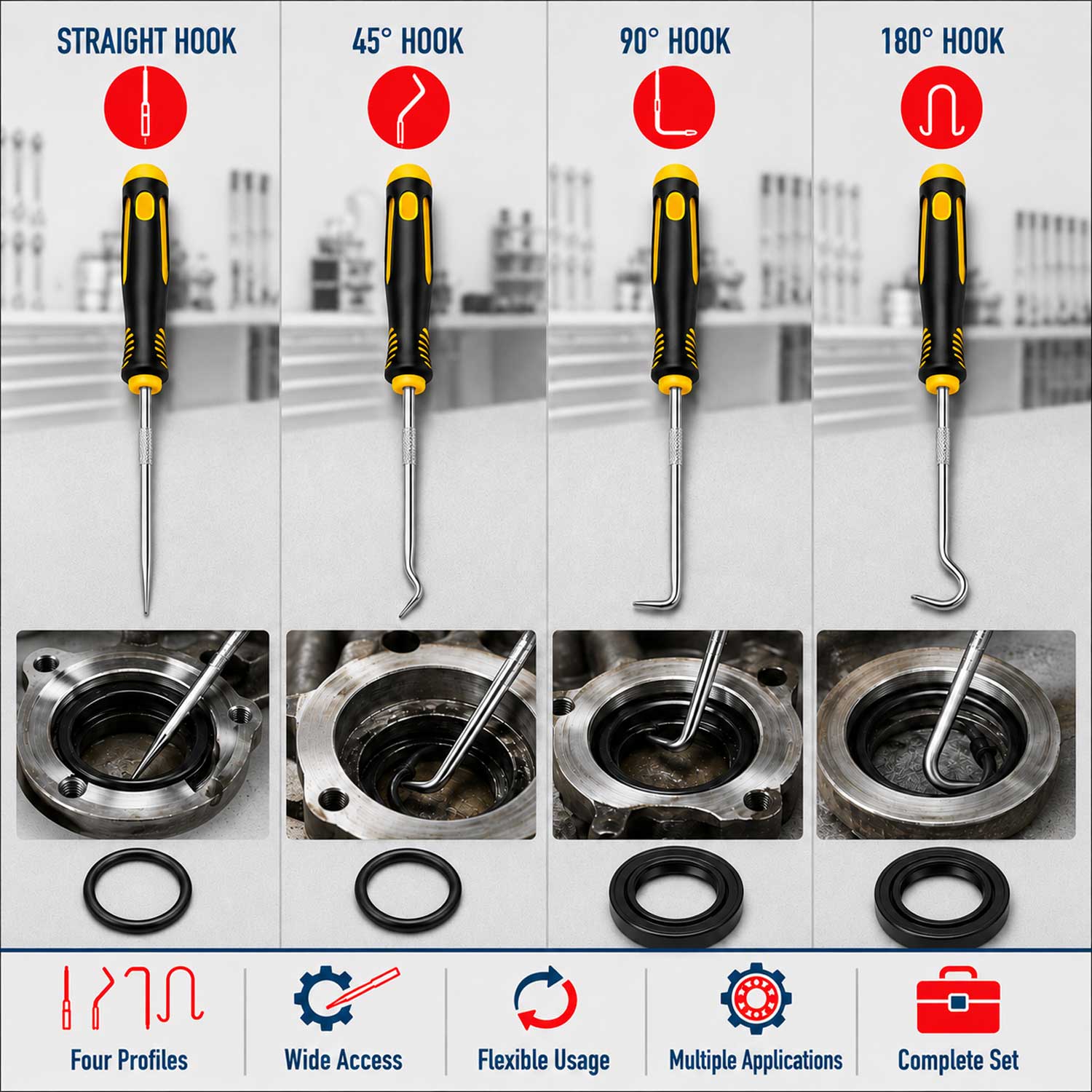SET CARLIGE EXTRACTOARE GARNITURI 4 PIESE GEBO TOOLS