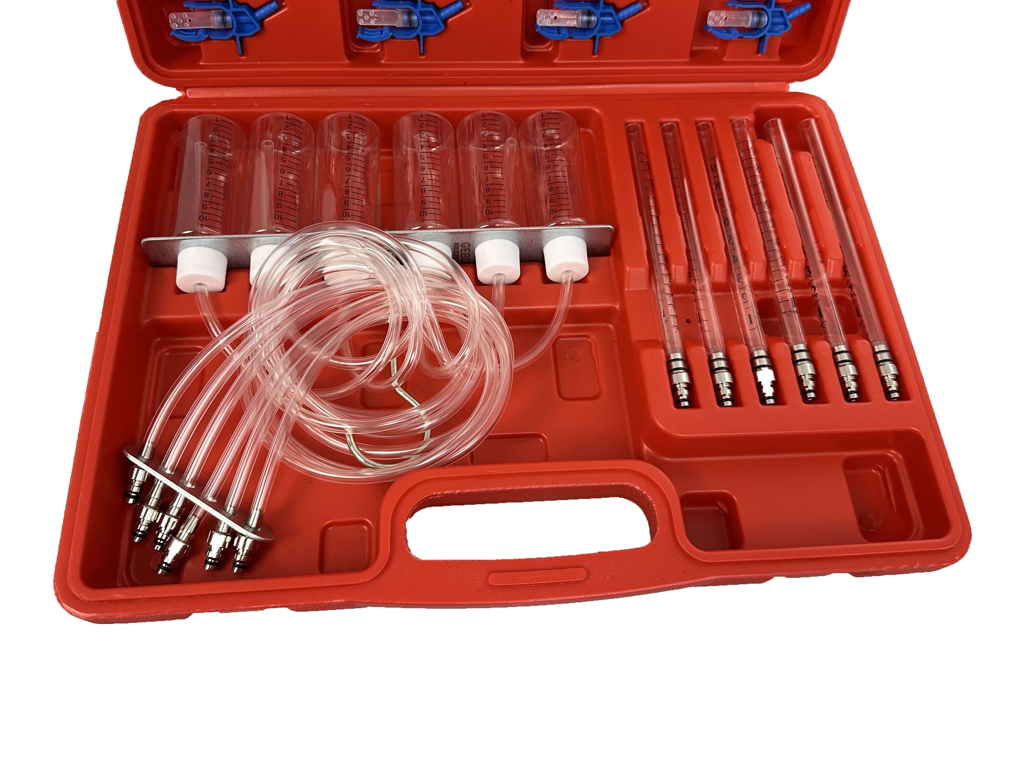 TRUSA VERIFICARE PIERDERI RETUR COMBUSTIBIL – KIT TEST DEBIT INJECTOARE DIESEL COMMON RAIL, ADAPTOR MOTOARE PANA LA 6 CILINDRI
