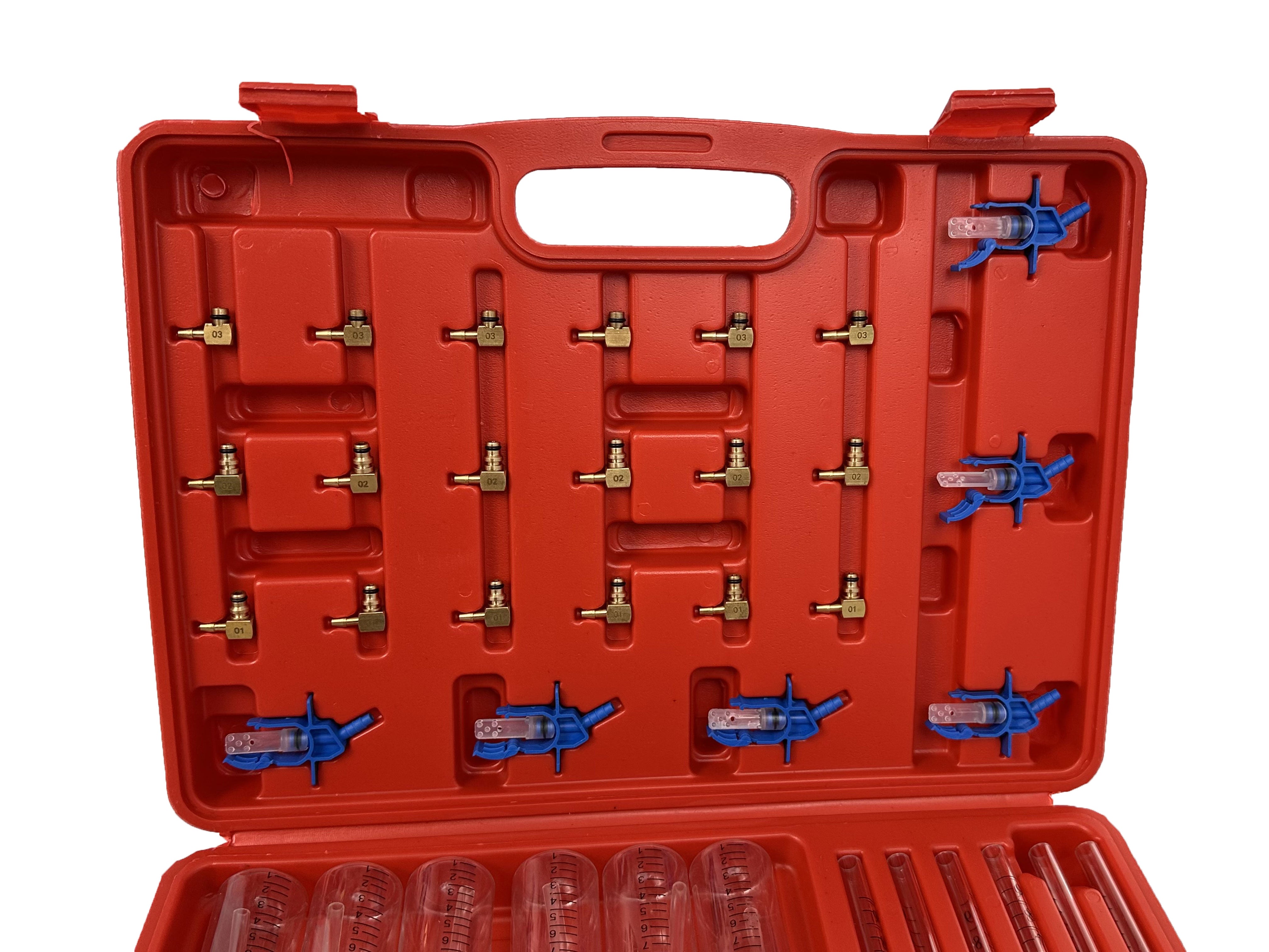 TRUSA VERIFICARE PIERDERI RETUR COMBUSTIBIL – KIT TEST DEBIT INJECTOARE DIESEL COMMON RAIL, ADAPTOR MOTOARE PANA LA 6 CILINDRI