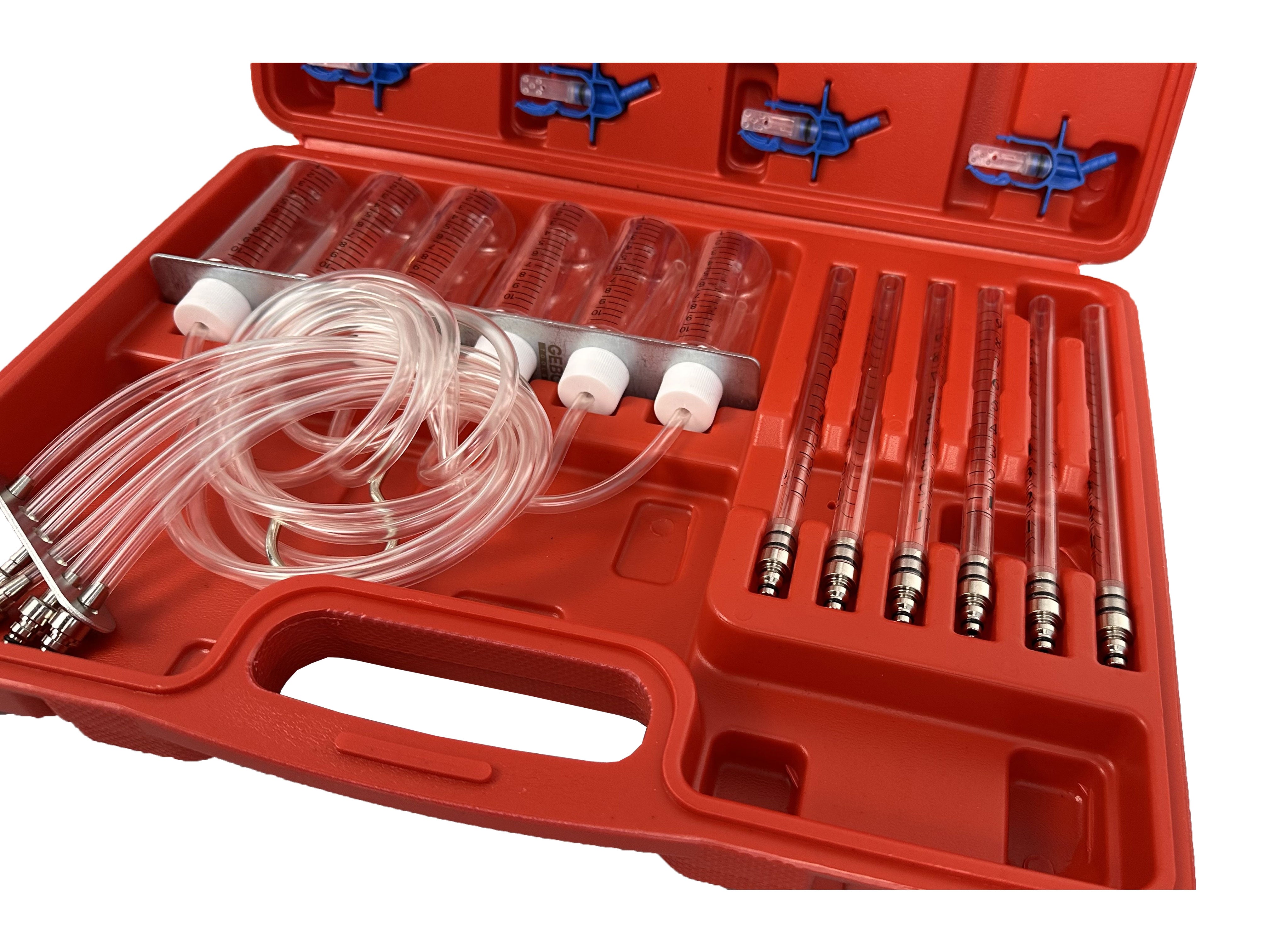 TRUSA VERIFICARE PIERDERI RETUR COMBUSTIBIL – KIT TEST DEBIT INJECTOARE DIESEL COMMON RAIL, ADAPTOR MOTOARE PANA LA 6 CILINDRI