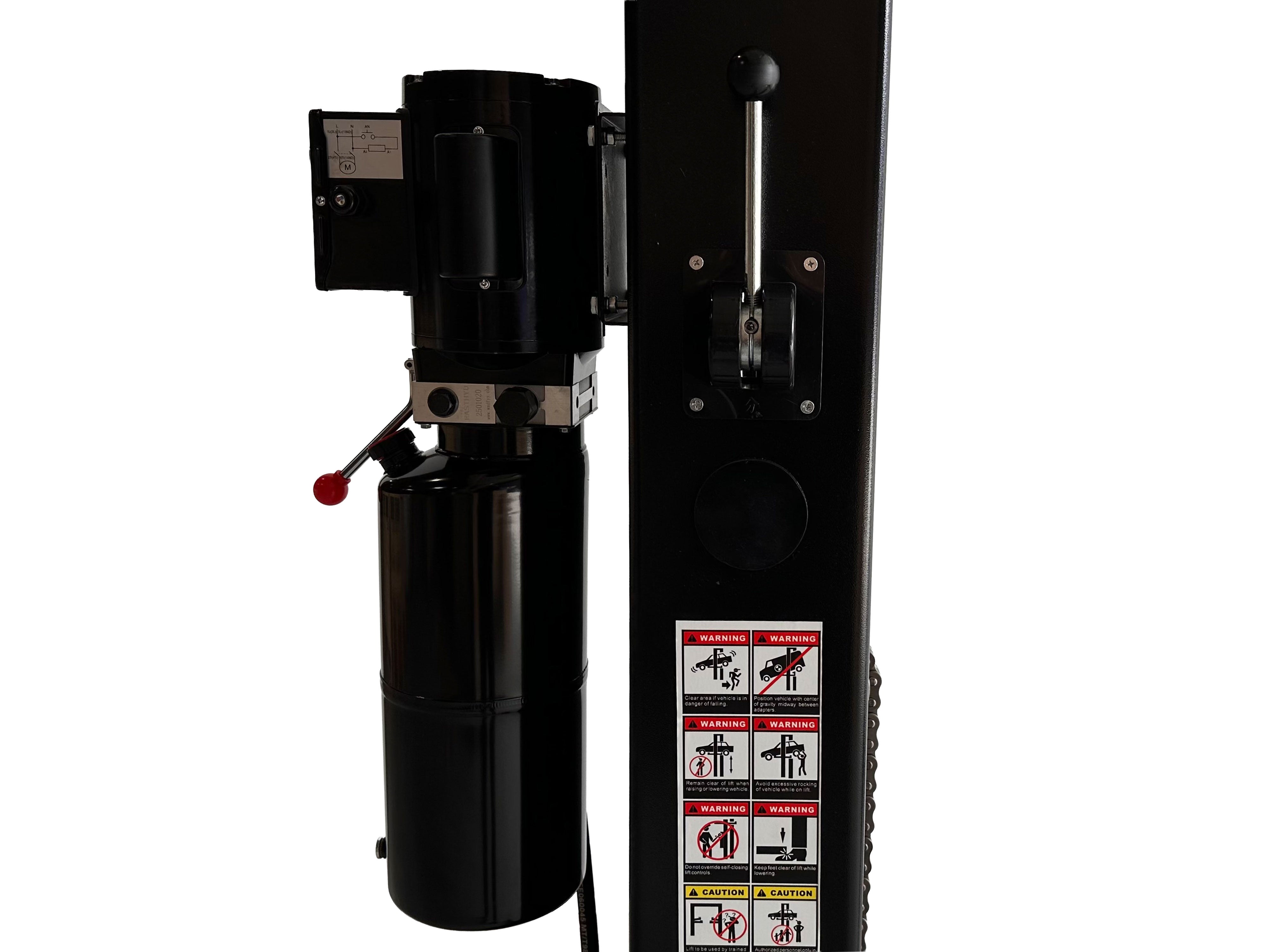 ELEVATOR AUTO 2 COLOANE 4T CU DEBLOCARE MANUALA ELECTROHIDRAULICA 230V + ULEI GRATIS