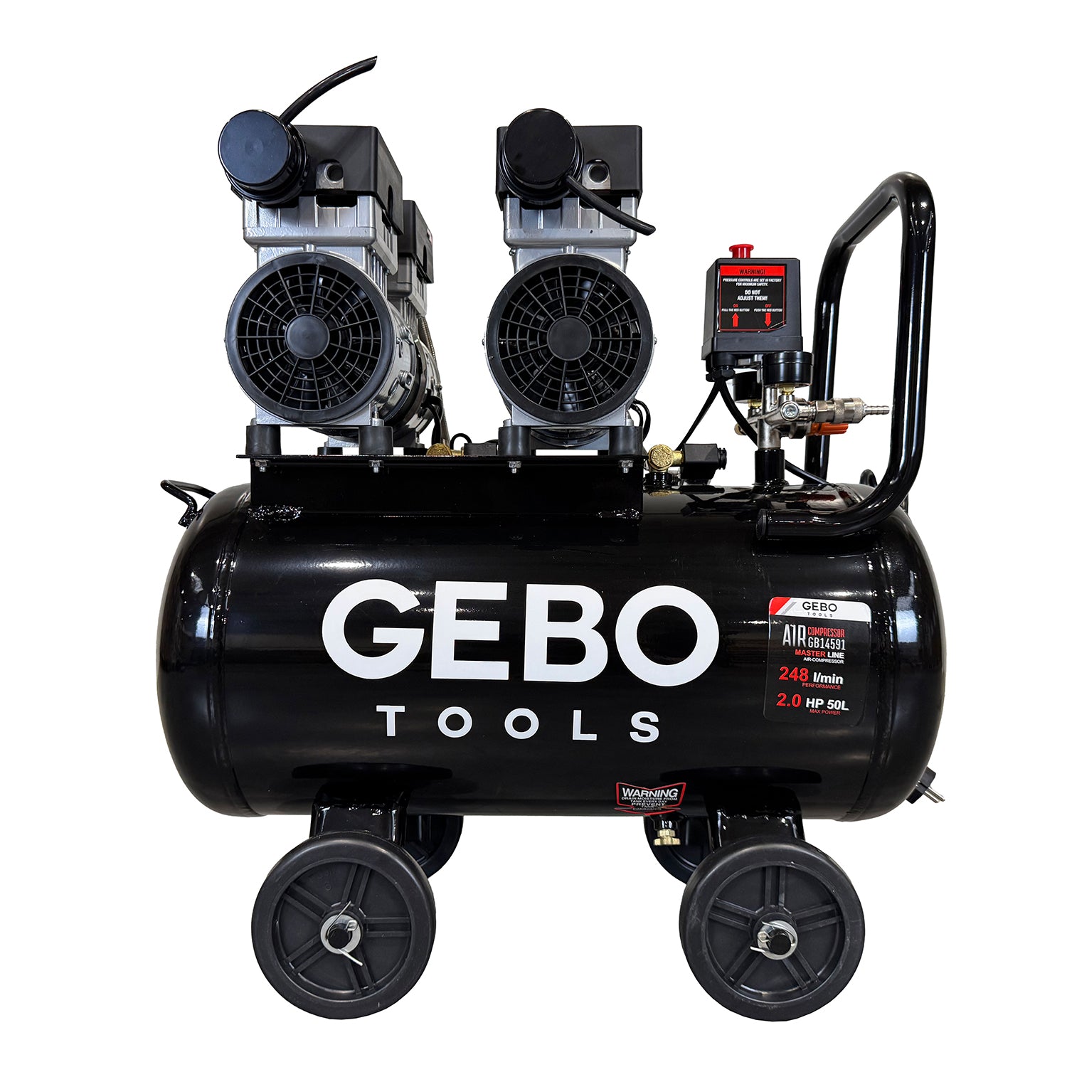 COMPRESOR SILENTIOS FARA ULEI 50L GEBO TOOLS