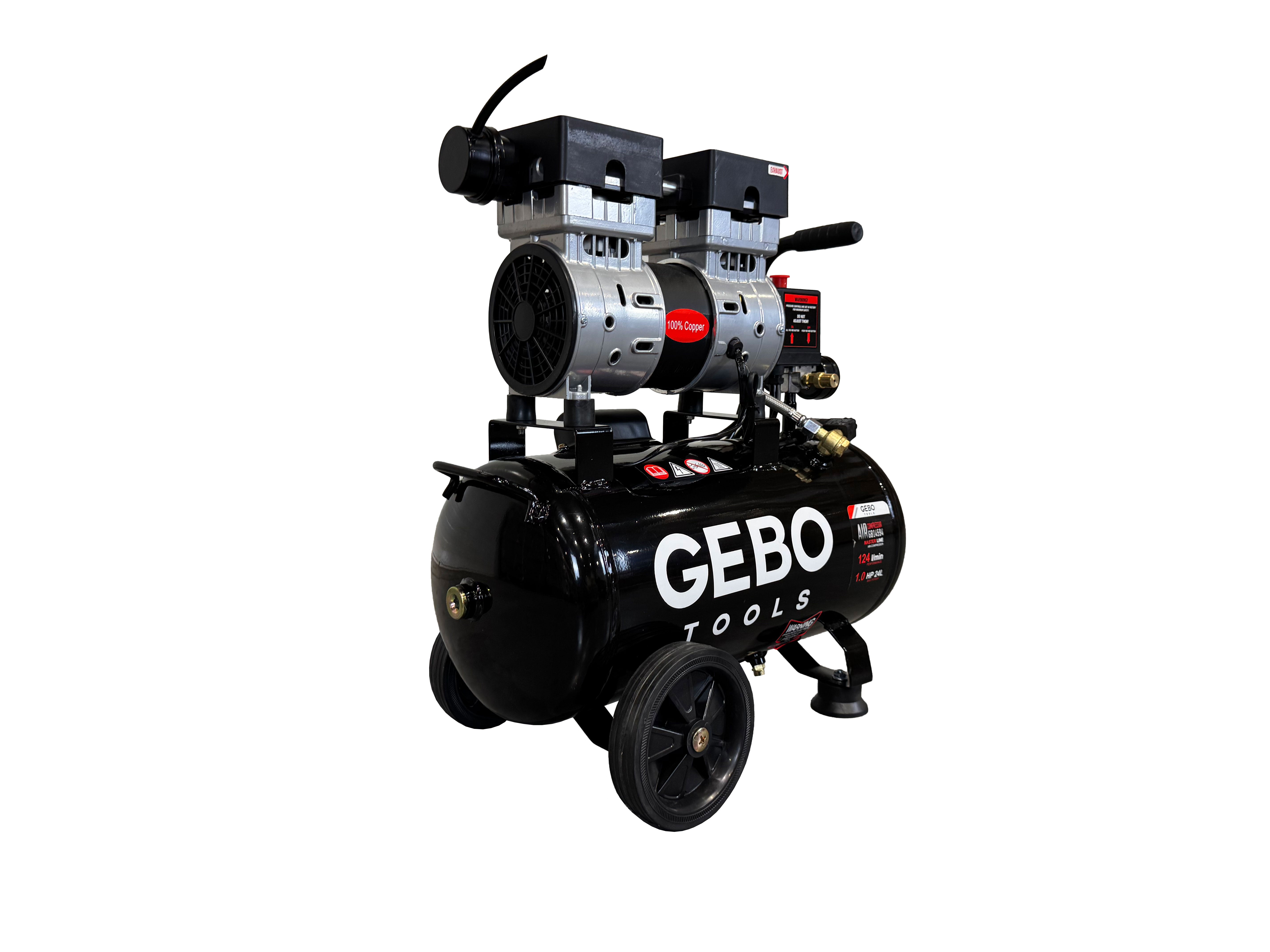 COMPRESOR SILENTIOS FARA ZGOMOT FARA ULEI 24L GEBO TOOLS