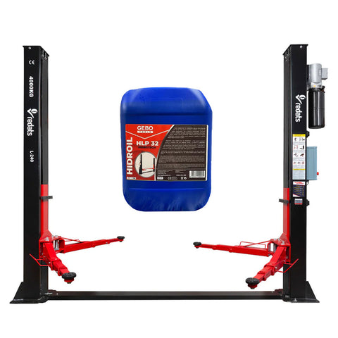 ELEVATOR AUTO 2 COLOANE 4T CU DEBLOCARE AUTOMATA ELECTROHIDRAULICA CU BRATE SIMETRICE 3 SEGMENTI 380V L-240 REDATS