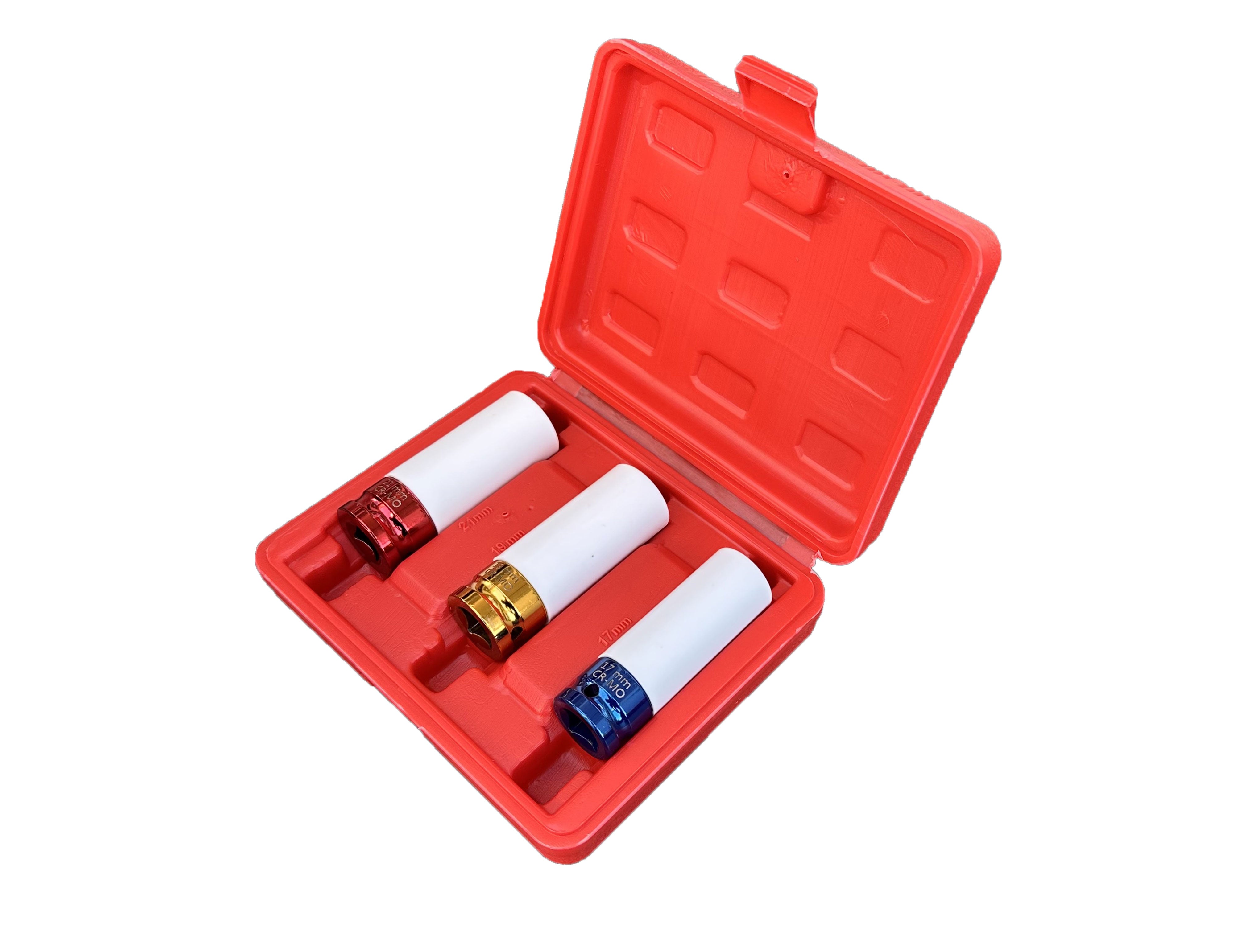 SET 3 BUC TUBULARE CU PROTECTIE PENTRU JANTE ALIAJ 17 19 21 MM GEBO TOOLS