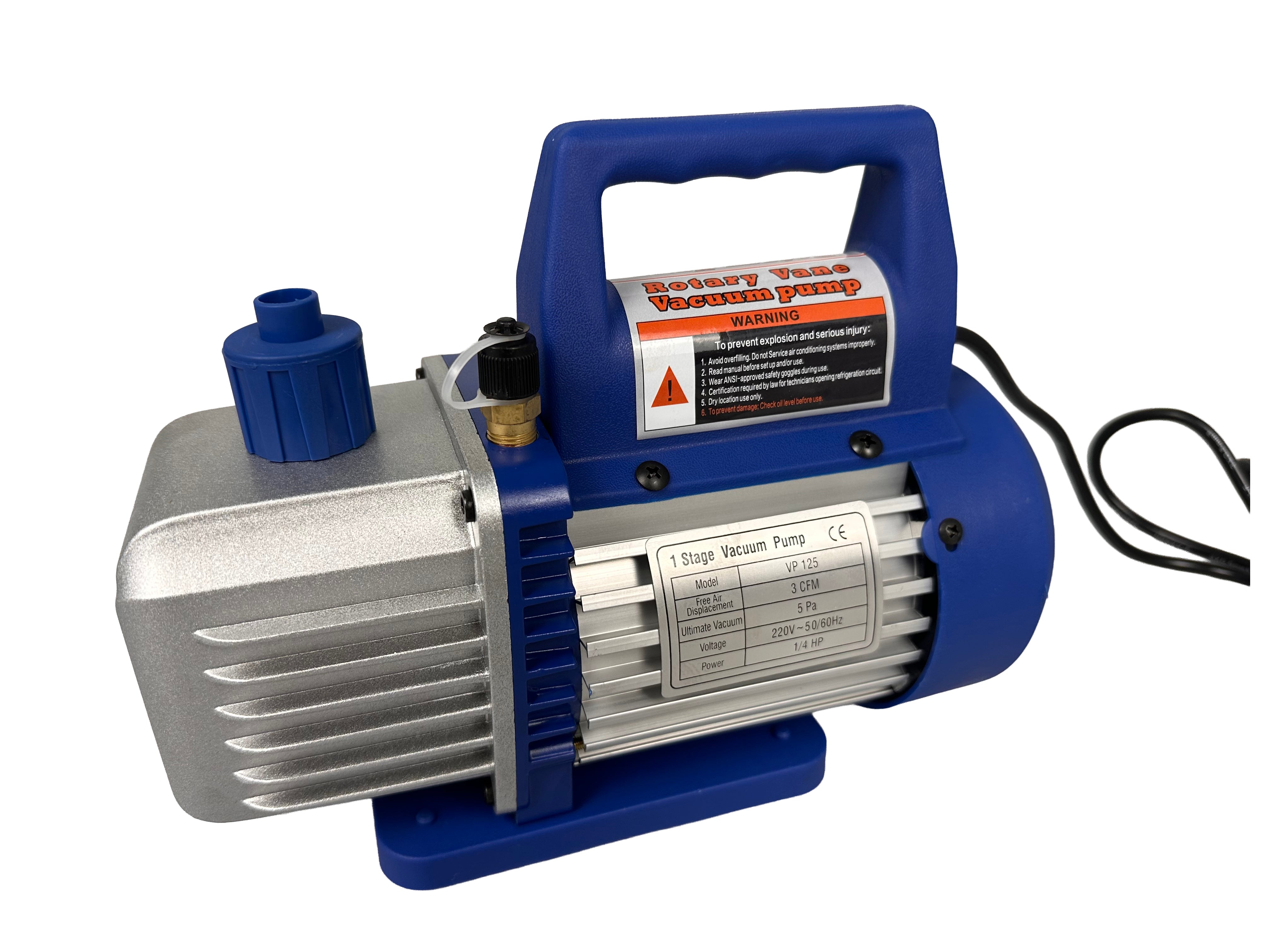 POMPA VID VACUUM AER CONDITIONAT CU O ETAPA MANOMETRU CU 2 PORTURI 70L/MIN GEBO TOOLS