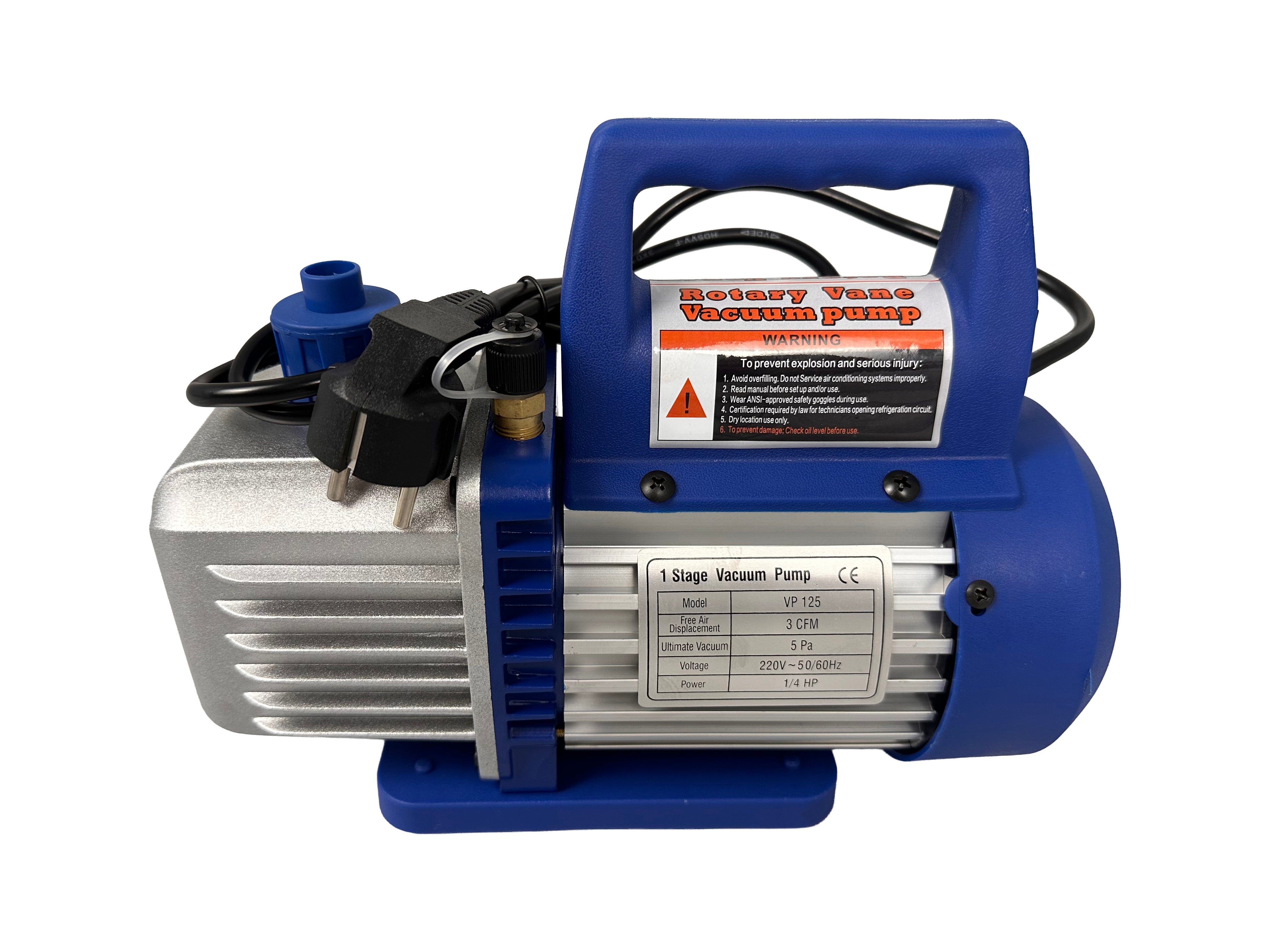 POMPA VID VACUUM AER CONDITIONAT CU O ETAPA MANOMETRU CU 2 PORTURI 70L/MIN GEBO TOOLS