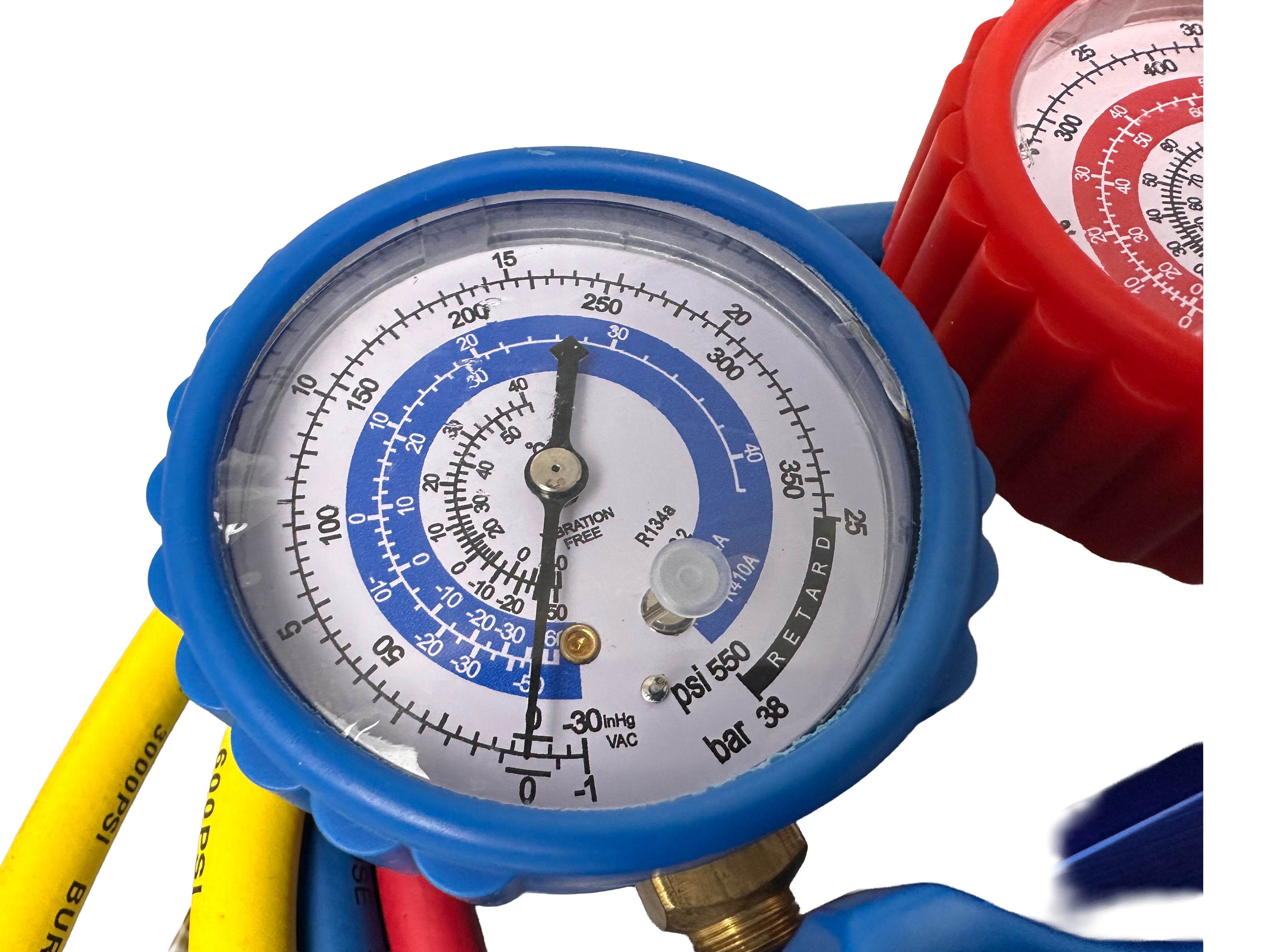 POMPA VID VACUUM AER CONDITIONAT CU O ETAPA MANOMETRU CU 2 PORTURI 70L/MIN GEBO TOOLS