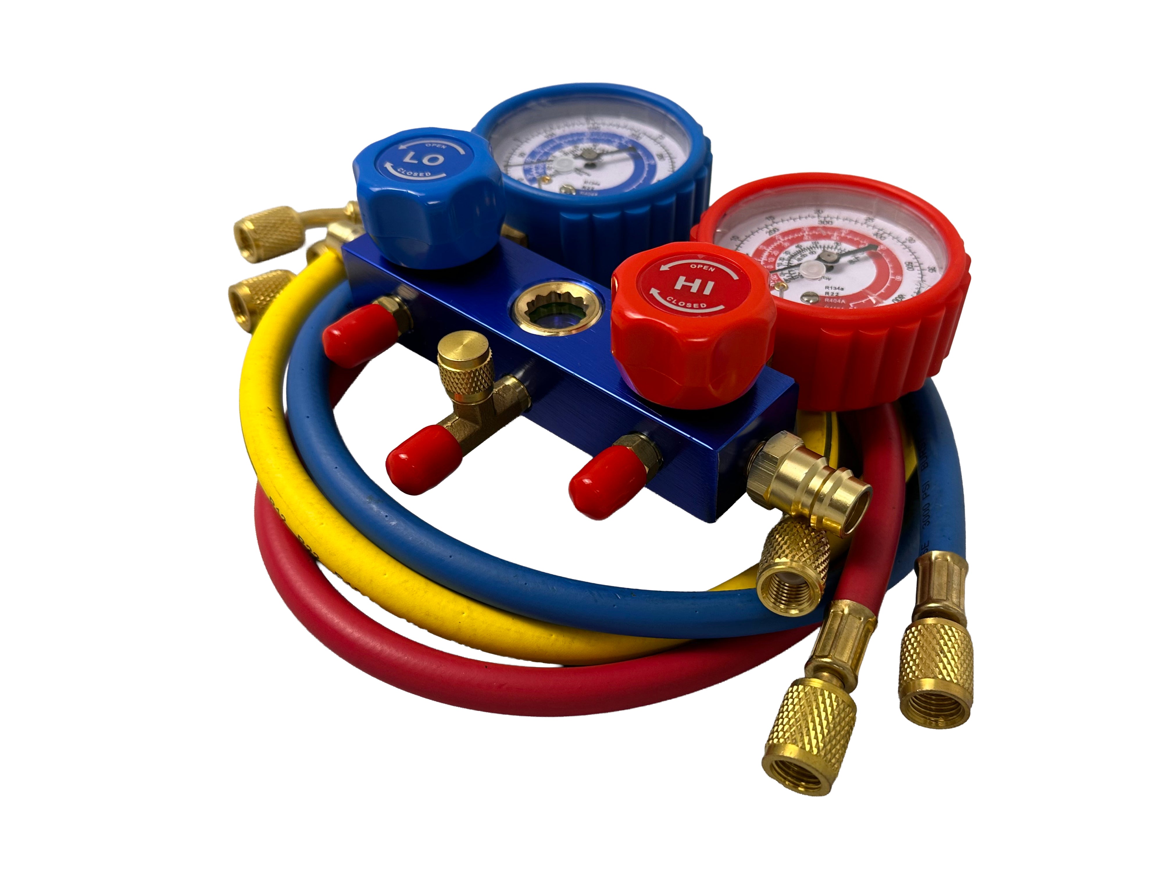 POMPA VID VACUUM AER CONDITIONAT CU O ETAPA MANOMETRU CU 2 PORTURI 70L/MIN GEBO TOOLS