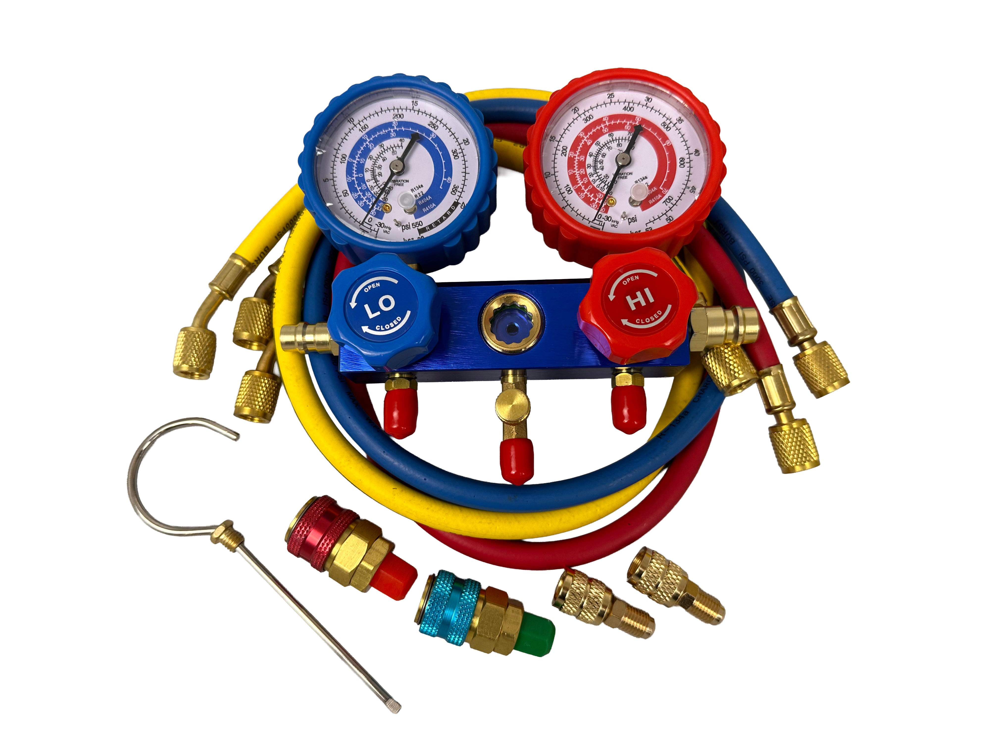 POMPA VID VACUUM AER CONDITIONAT CU O ETAPA MANOMETRU CU 2 PORTURI 70L/MIN GEBO TOOLS