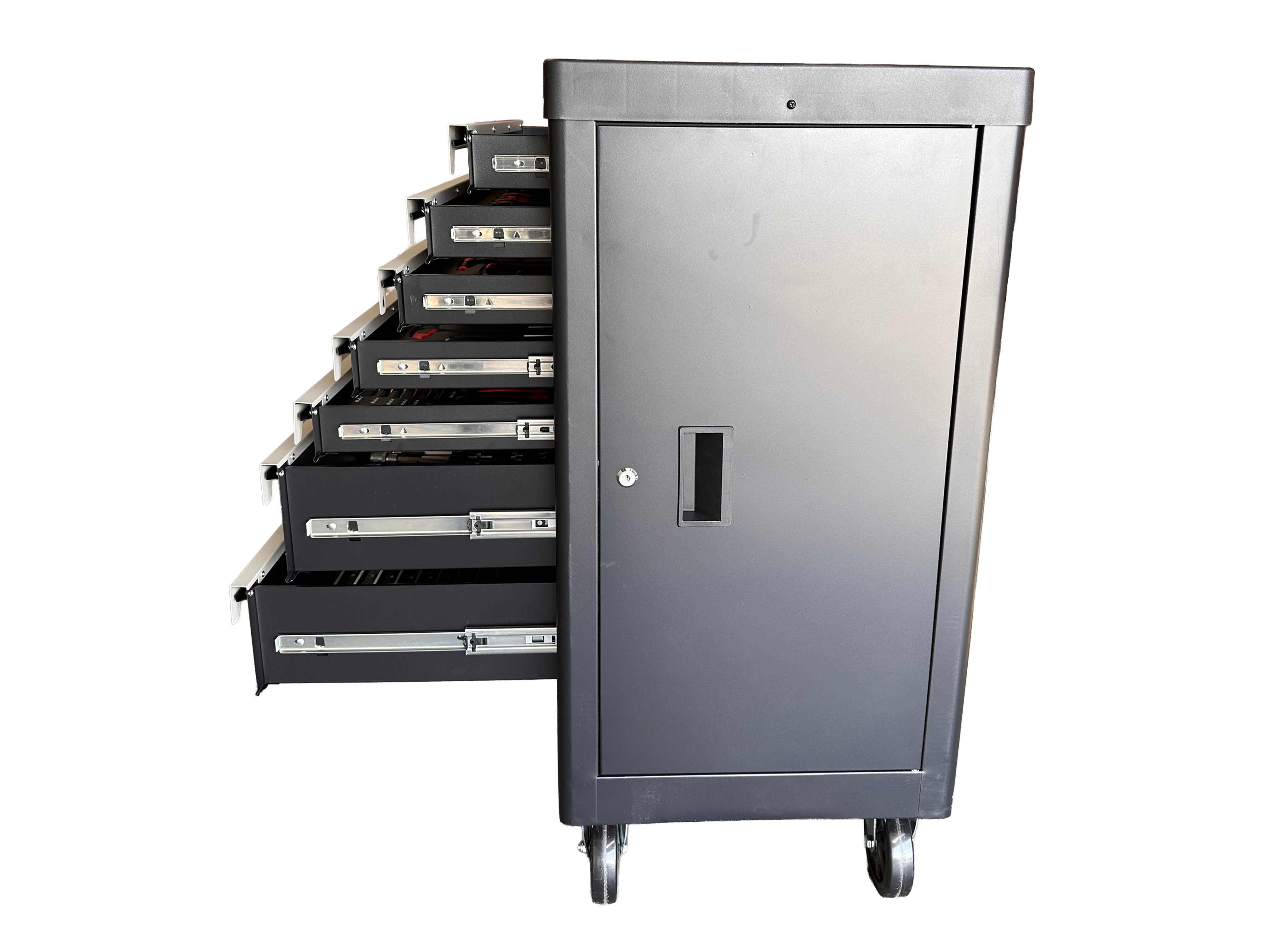 DULAP DE SCULE ECHIPAT PROFESIONAL CU 7 SERTARE 7 MODULE CARBON 262 PIESE GEBO TOOLS