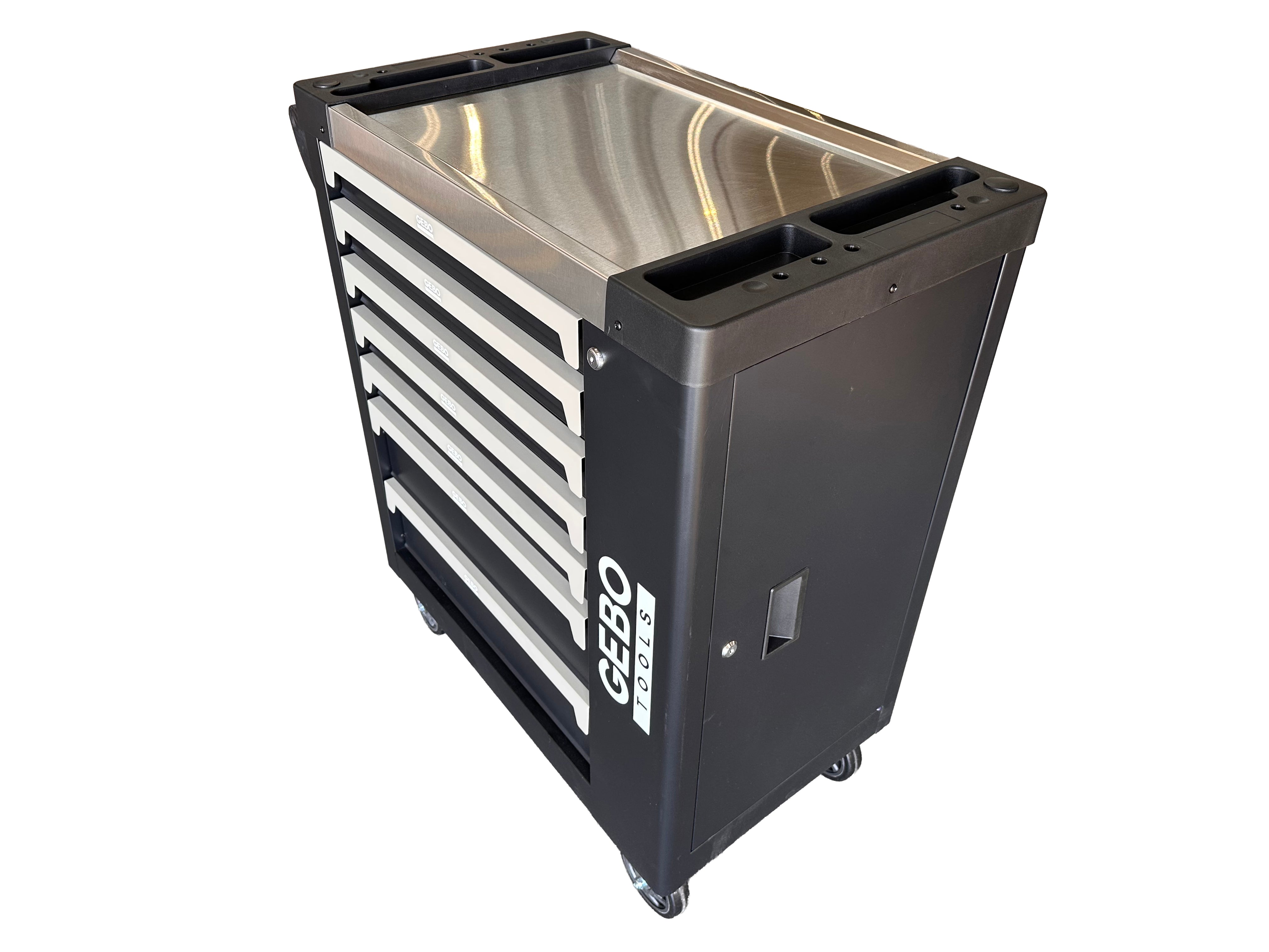 DULAP DE SCULE ECHIPAT PROFESIONAL CU 7 SERTARE 7 MODULE CARBON 262 PIESE GEBO TOOLS