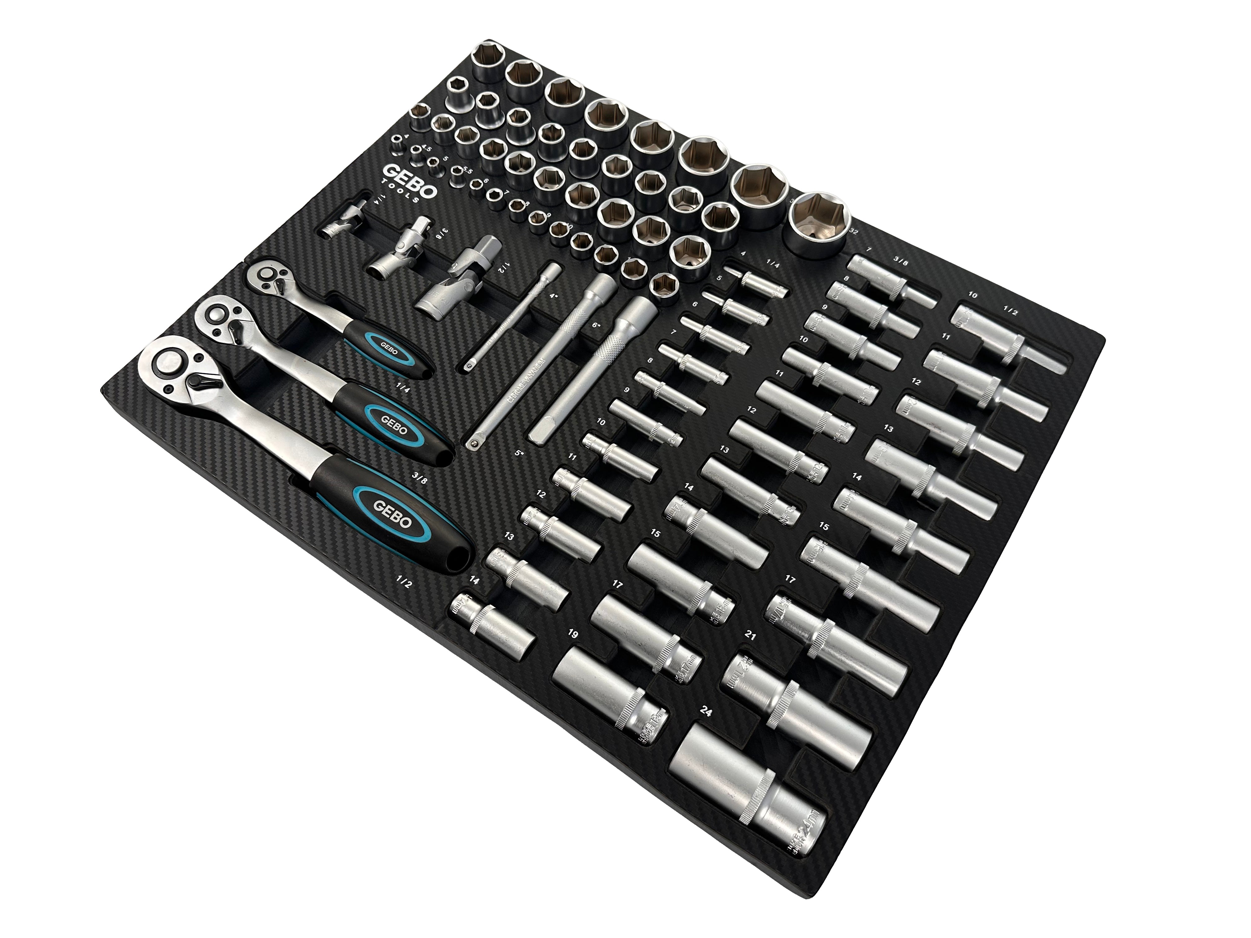 MODUL DULAP CHEI TUBULARE SI CLICHET 81 PIESE GEBO TOOLS