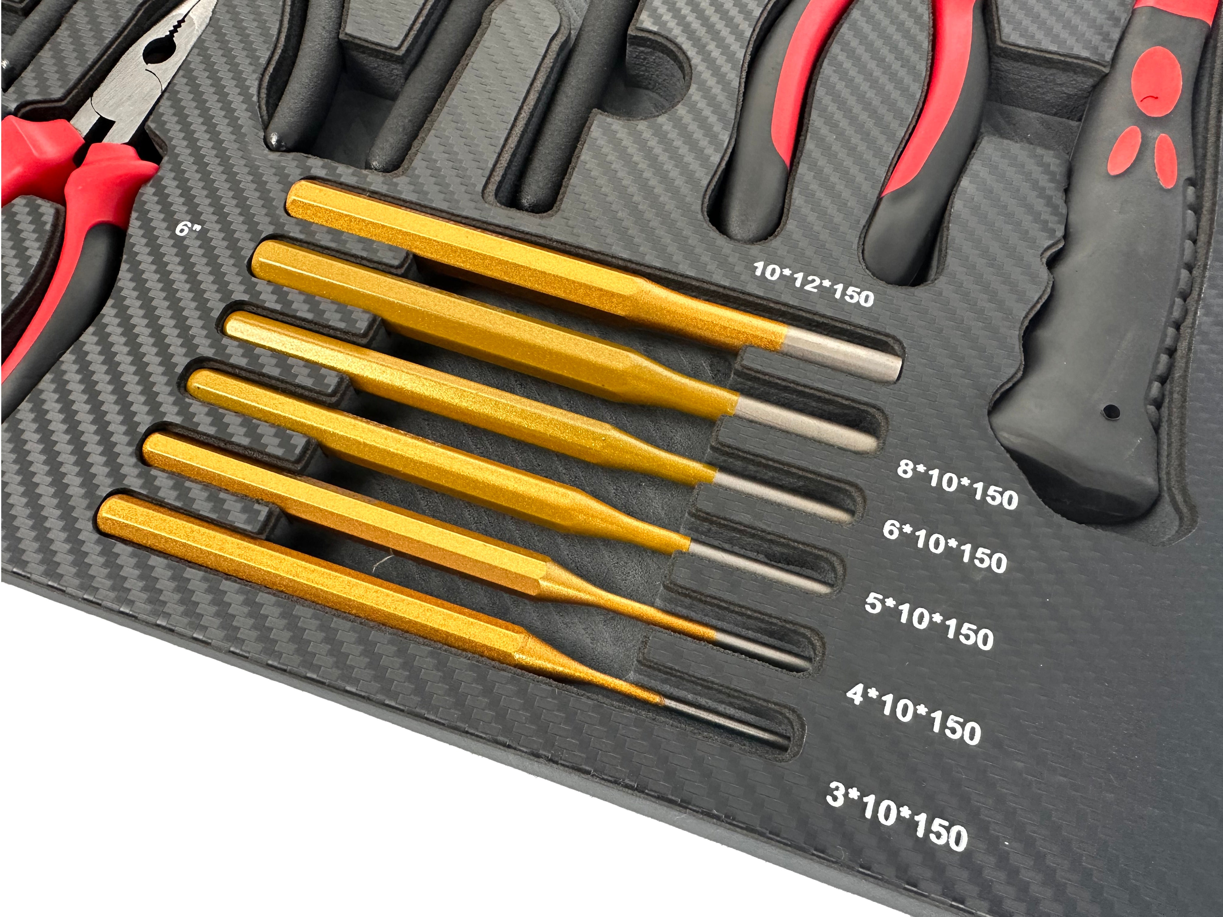 MODUL BURETE ORGANIZATOR DULAP DE SCULE, CLESTI, DORNURI SI CIOCAN, 16 PIESE, 54 X 39,5 X 3 CM GEBO TOOLS