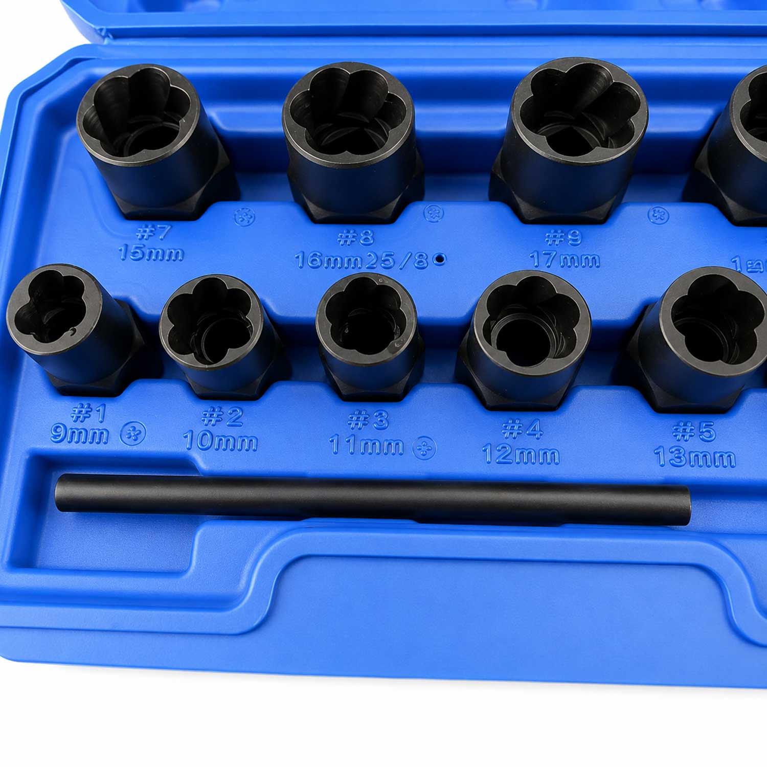 SET TUBULARE PENTRU SURUBURI UZATE 9-19MM 11 PIESE GEBO TOOLS