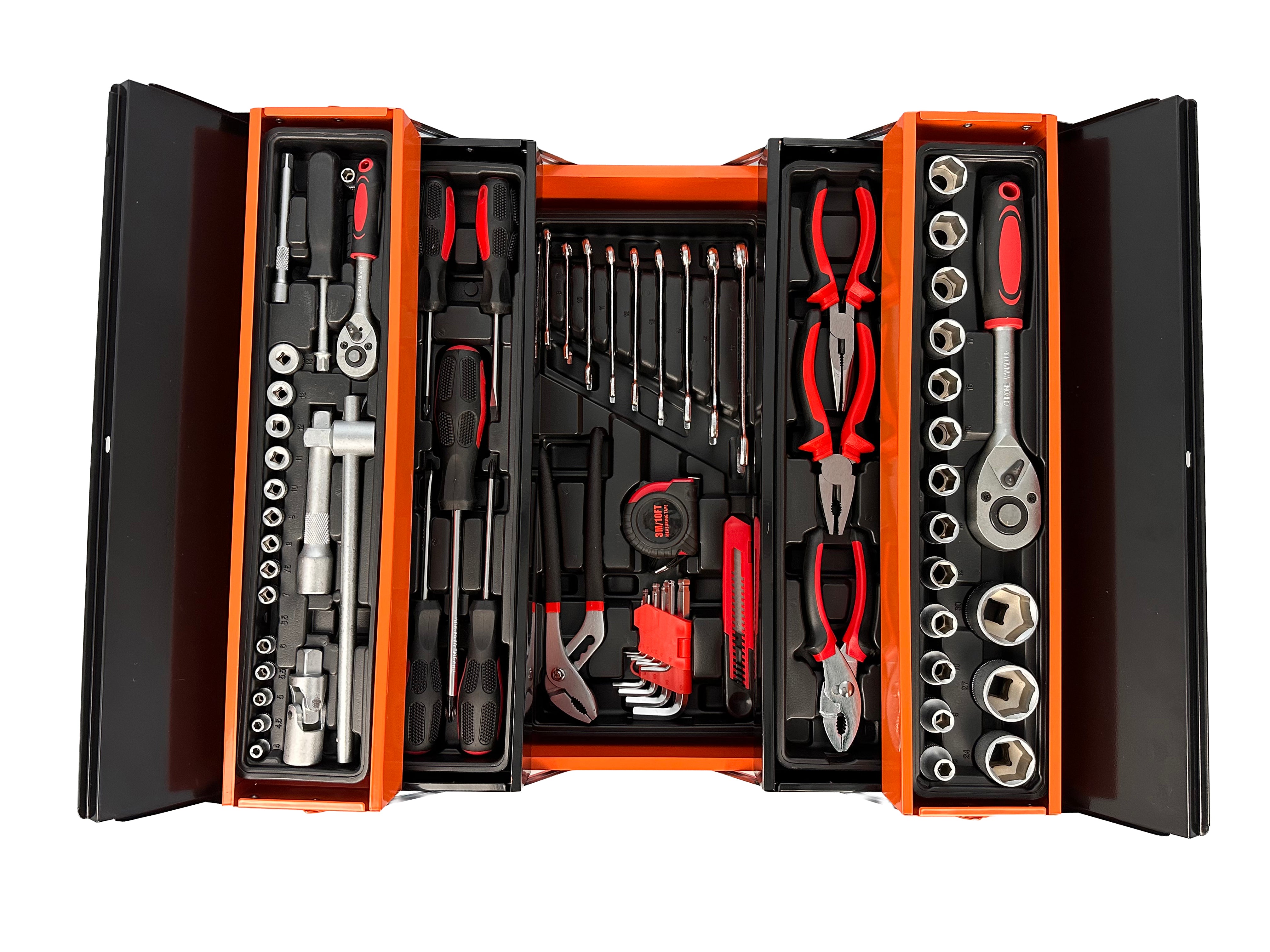 TRUSA DE SCULE METALICA ECHIPATA CU 85 PIESE GEBO TOOLS