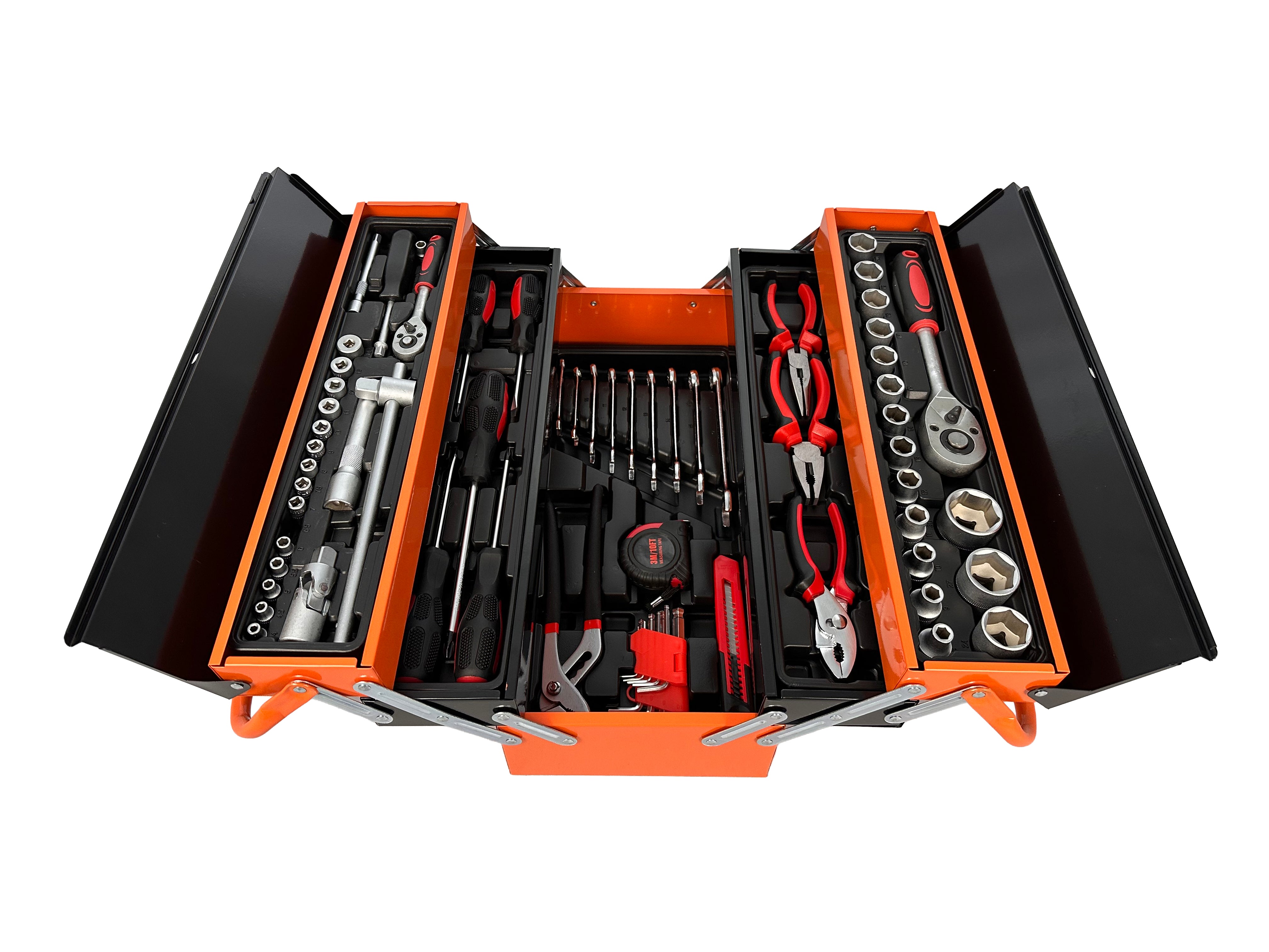 TRUSA DE SCULE METALICA ECHIPATA CU 85 PIESE GEBO TOOLS