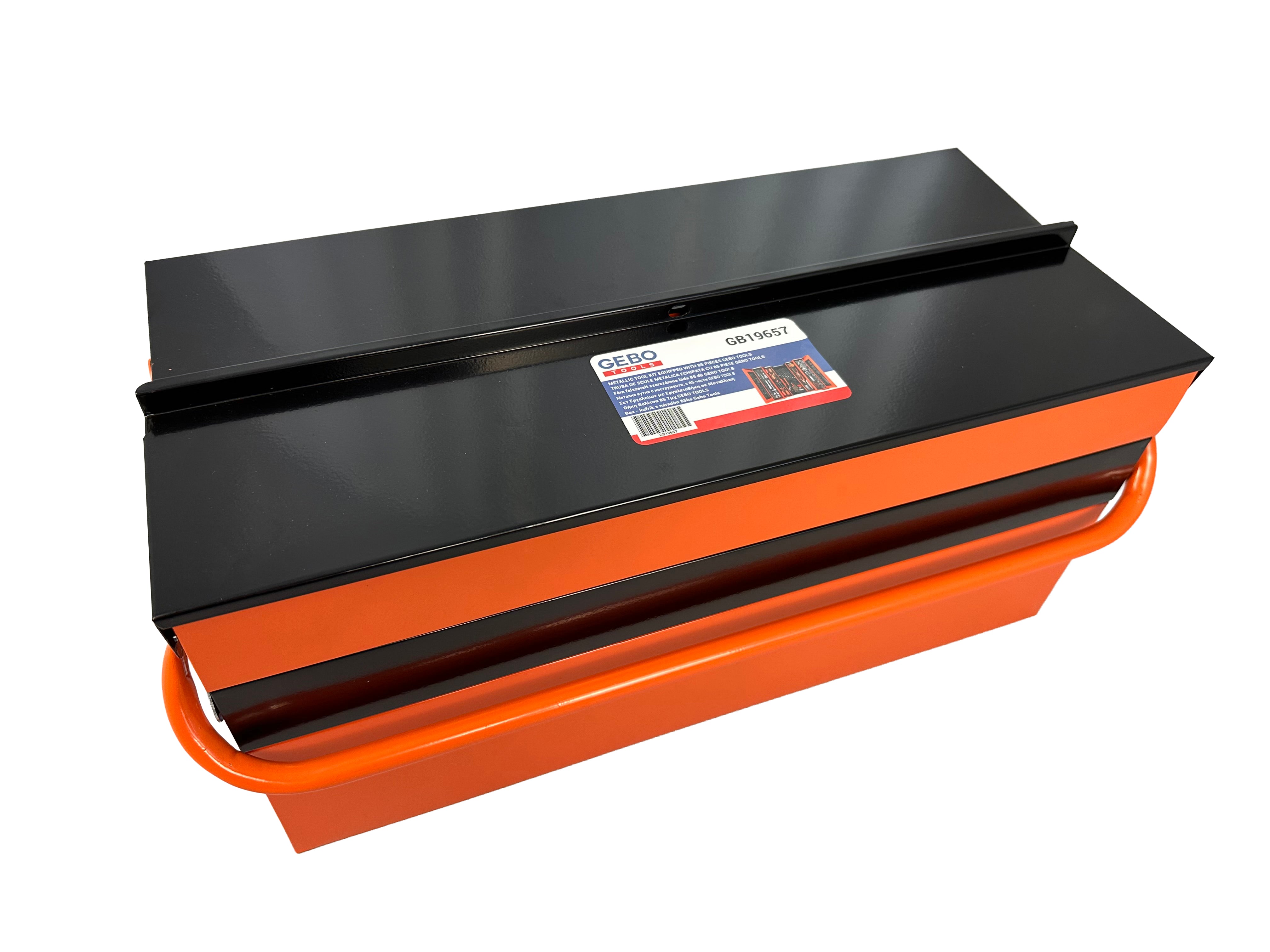 TRUSA DE SCULE METALICA ECHIPATA CU 85 PIESE GEBO TOOLS