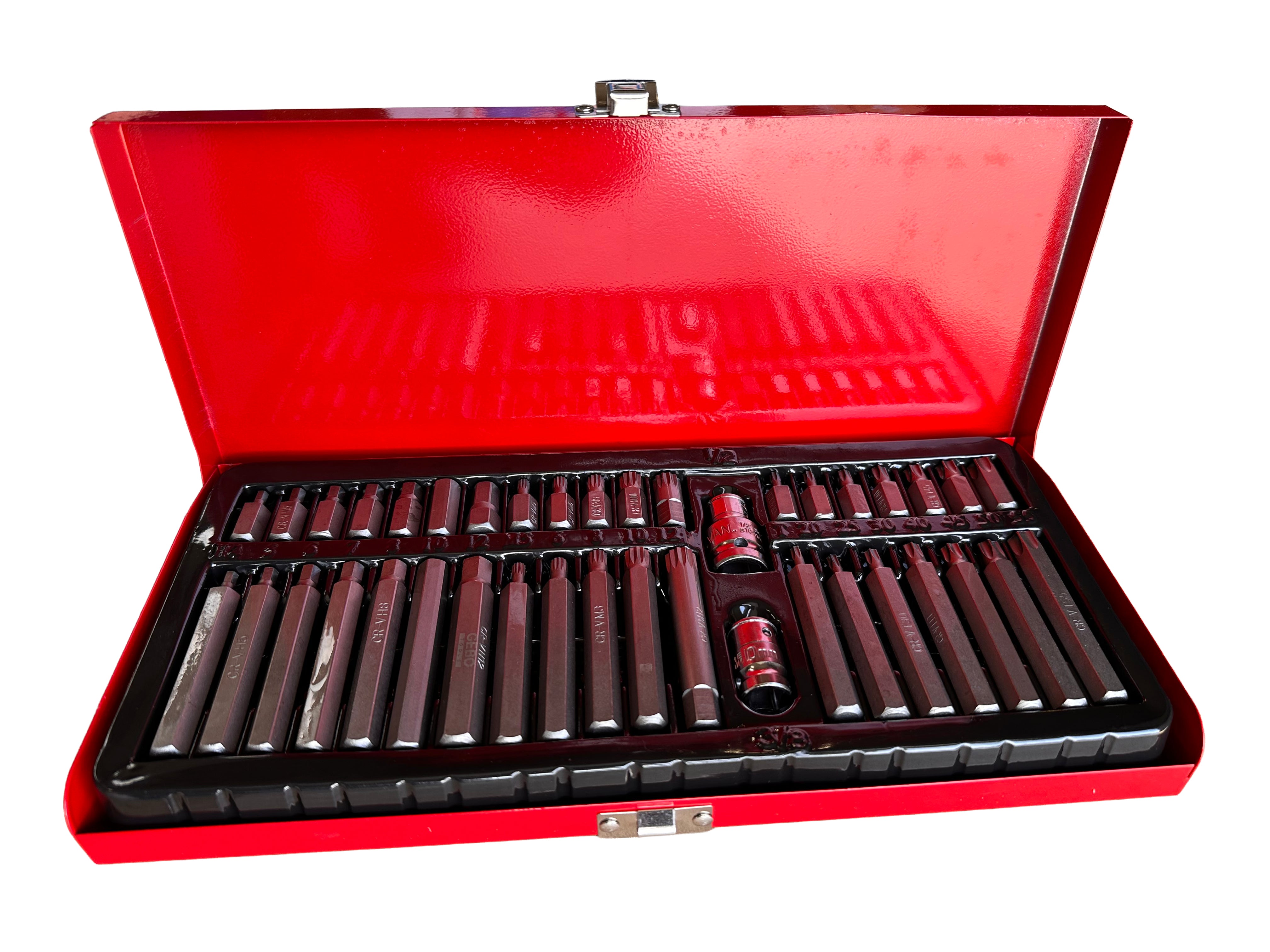 TRUSA BITI IMBUSURI TORX XZN HEX SPLIN 40 BUC CUTIE METALICA GEBO TOOLS